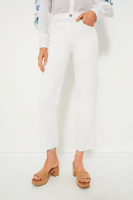 White Sabine Straight Raw Hem sold by Tuckernuck