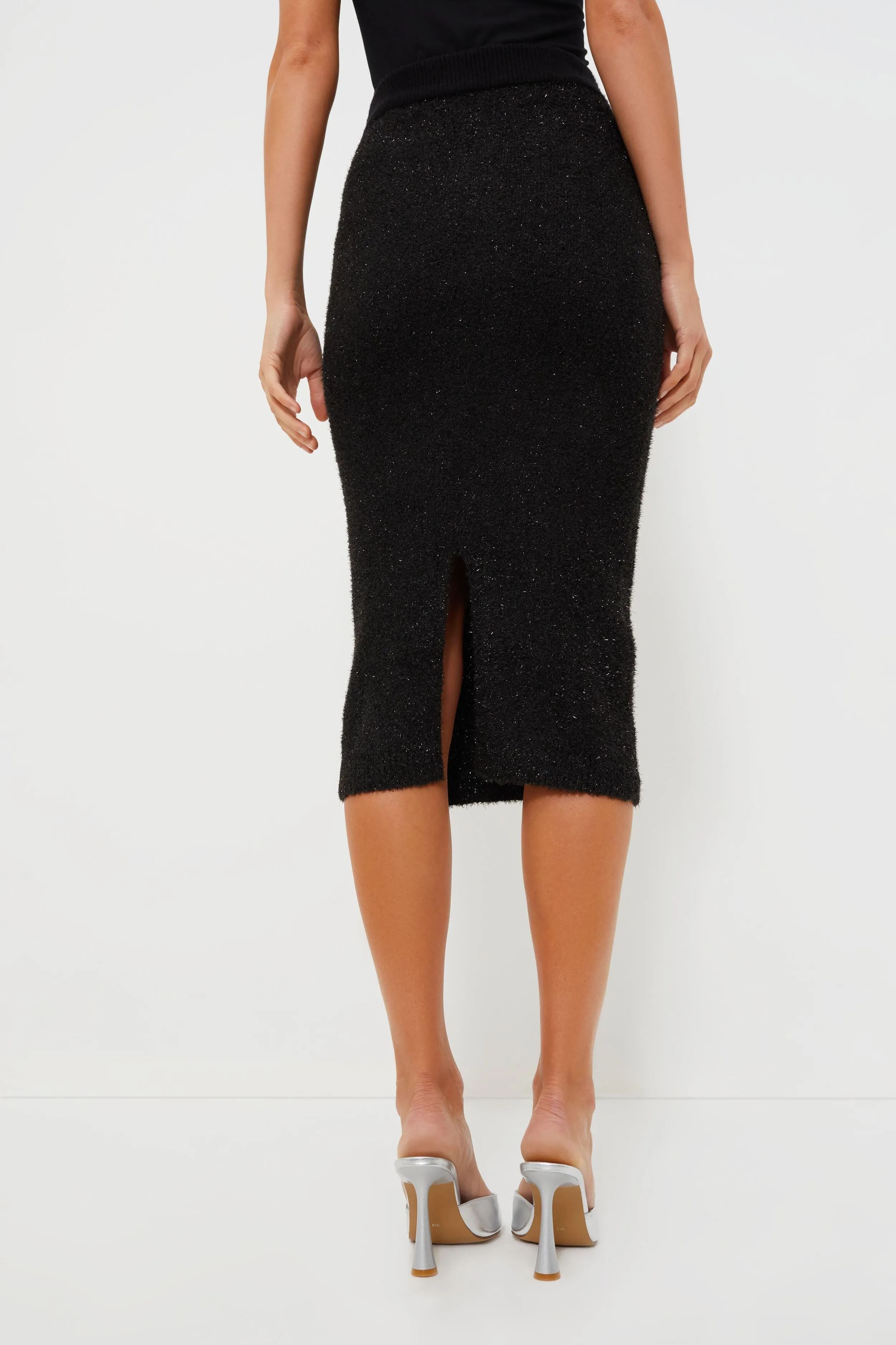 Black Tinsel Midi Skirt sold by Tuckernuck product image thumbnail 4