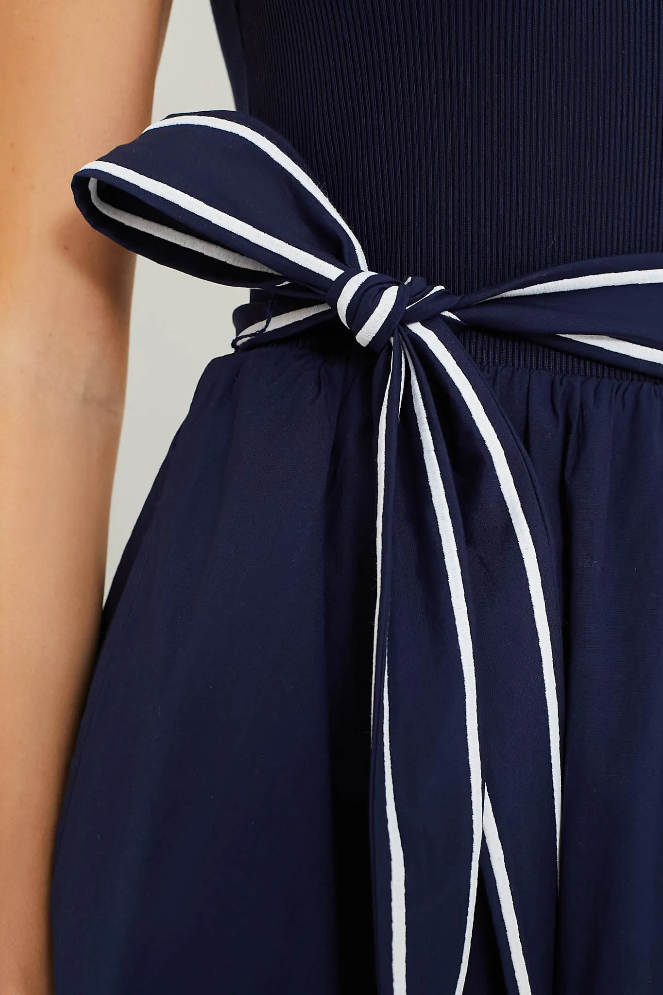 Nautical Navy Poplin Rib Midi Dress sold by Tuckernuck product image thumbnail 5