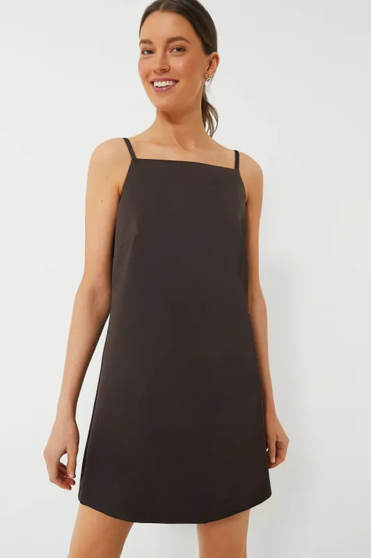 Chocolate Satin Lara Dress sold by Tuckernuck