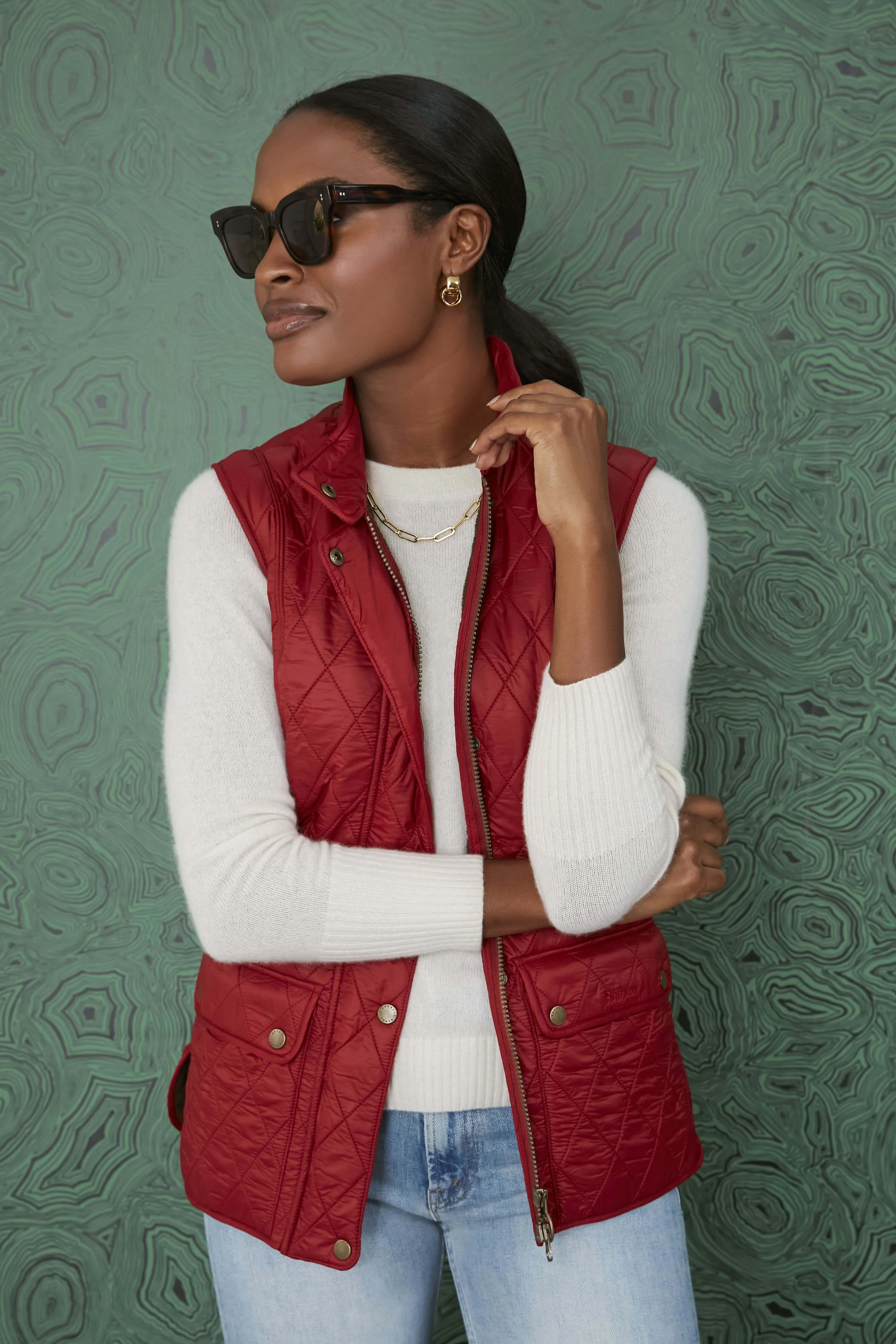 Dark Red Wray Gilet sold by Tuckernuck product image thumbnail 3