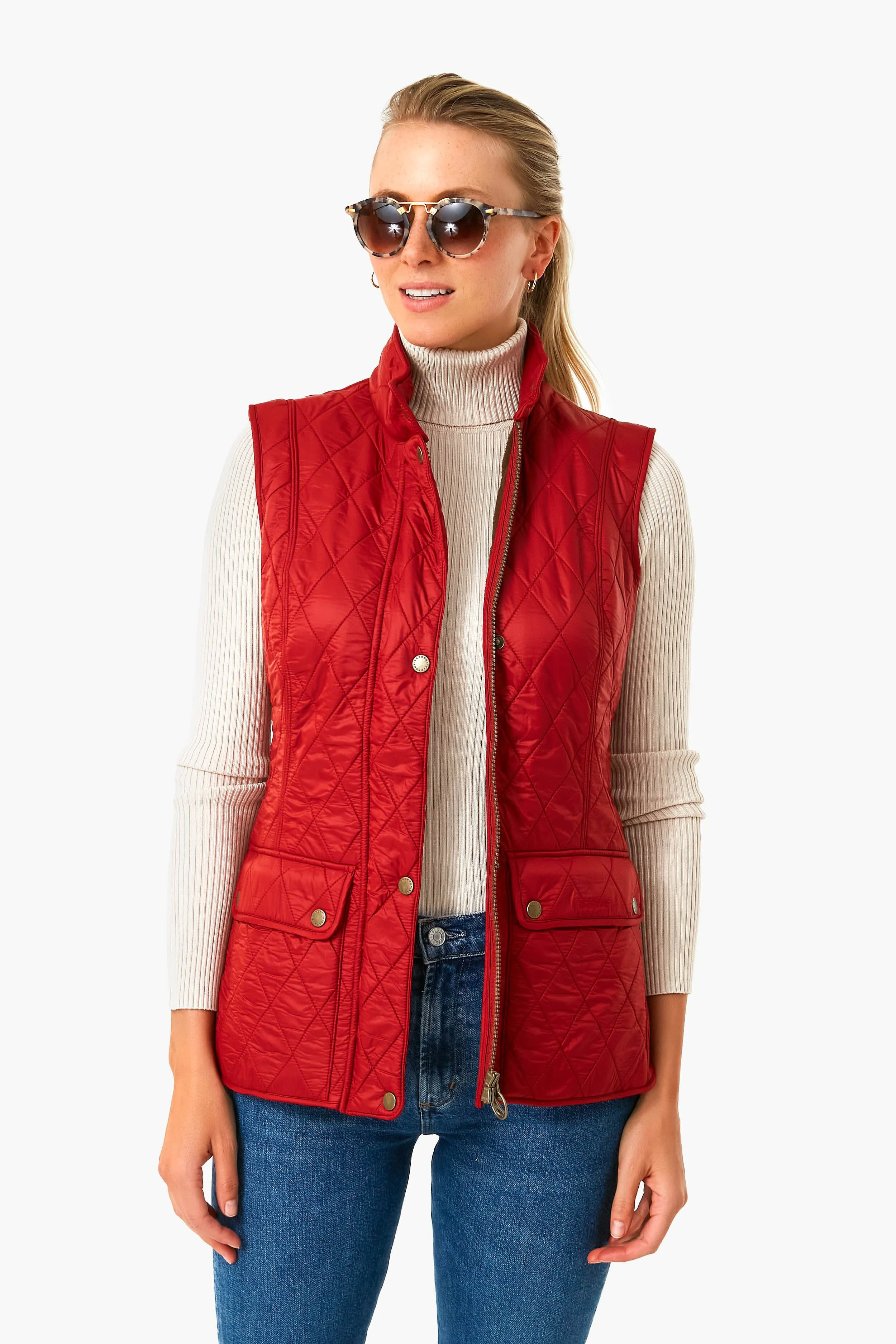 Dark Red Wray Gilet sold by Tuckernuck
