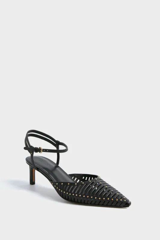 Black Cage Kitten Heels sold by Tuckernuck