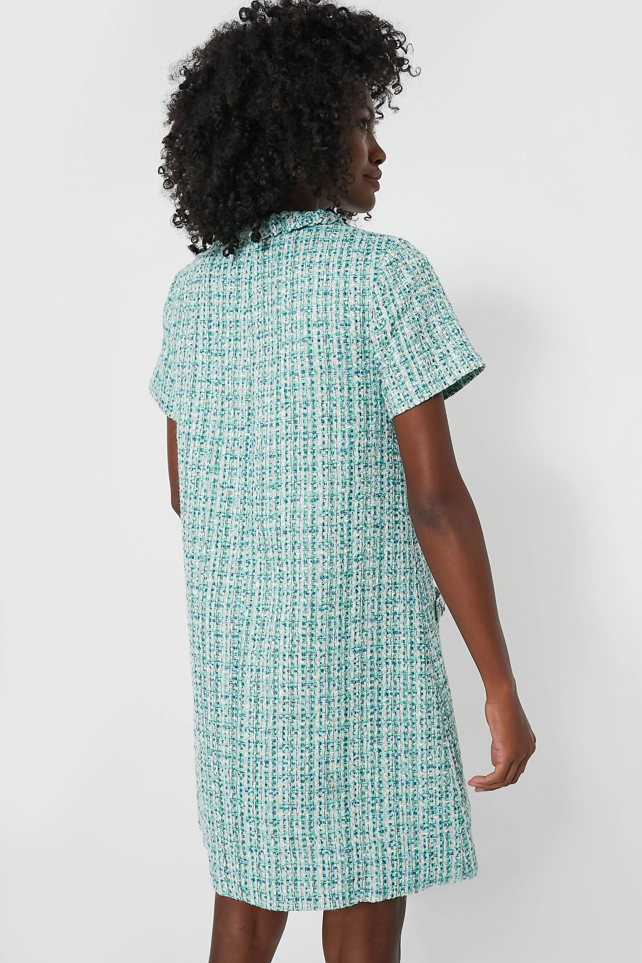 Sea Glass Tweed Jackie Dress sold by Tuckernuck product image thumbnail 4