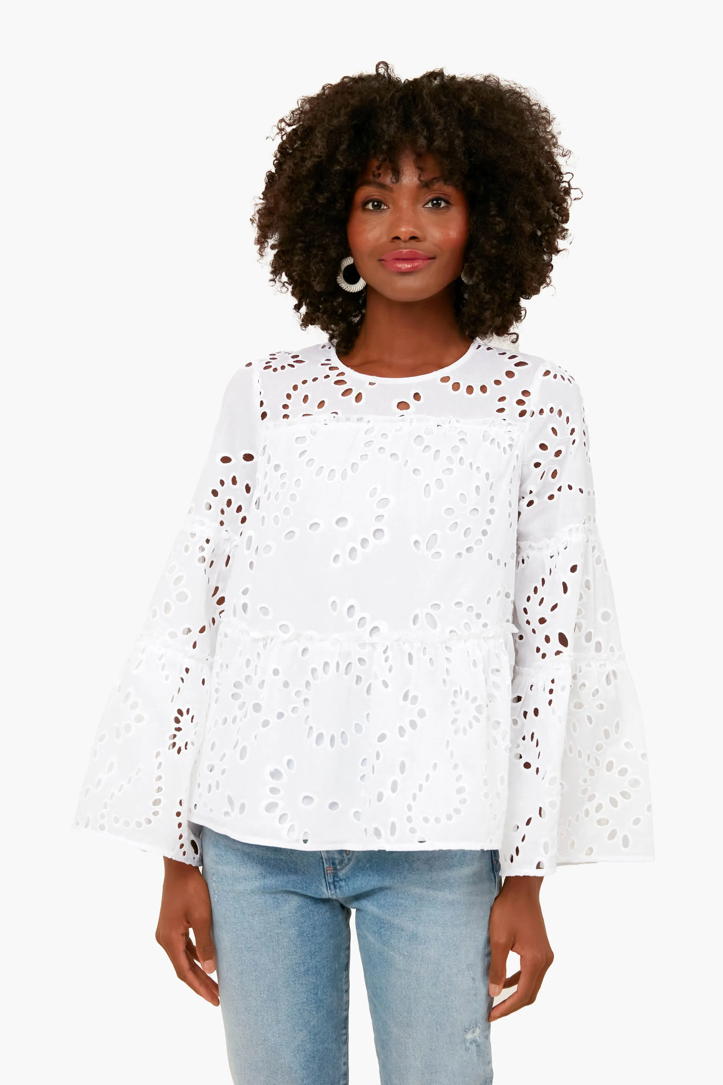 White Eyelet Eloise Blouse sold by Tuckernuck product image thumbnail 2