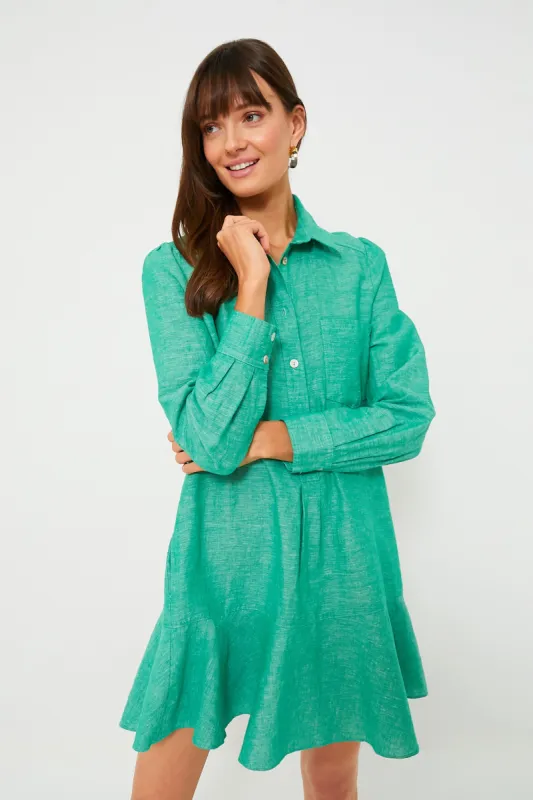 Sea Green Callahan Shirt Dress sold by Tuckernuck