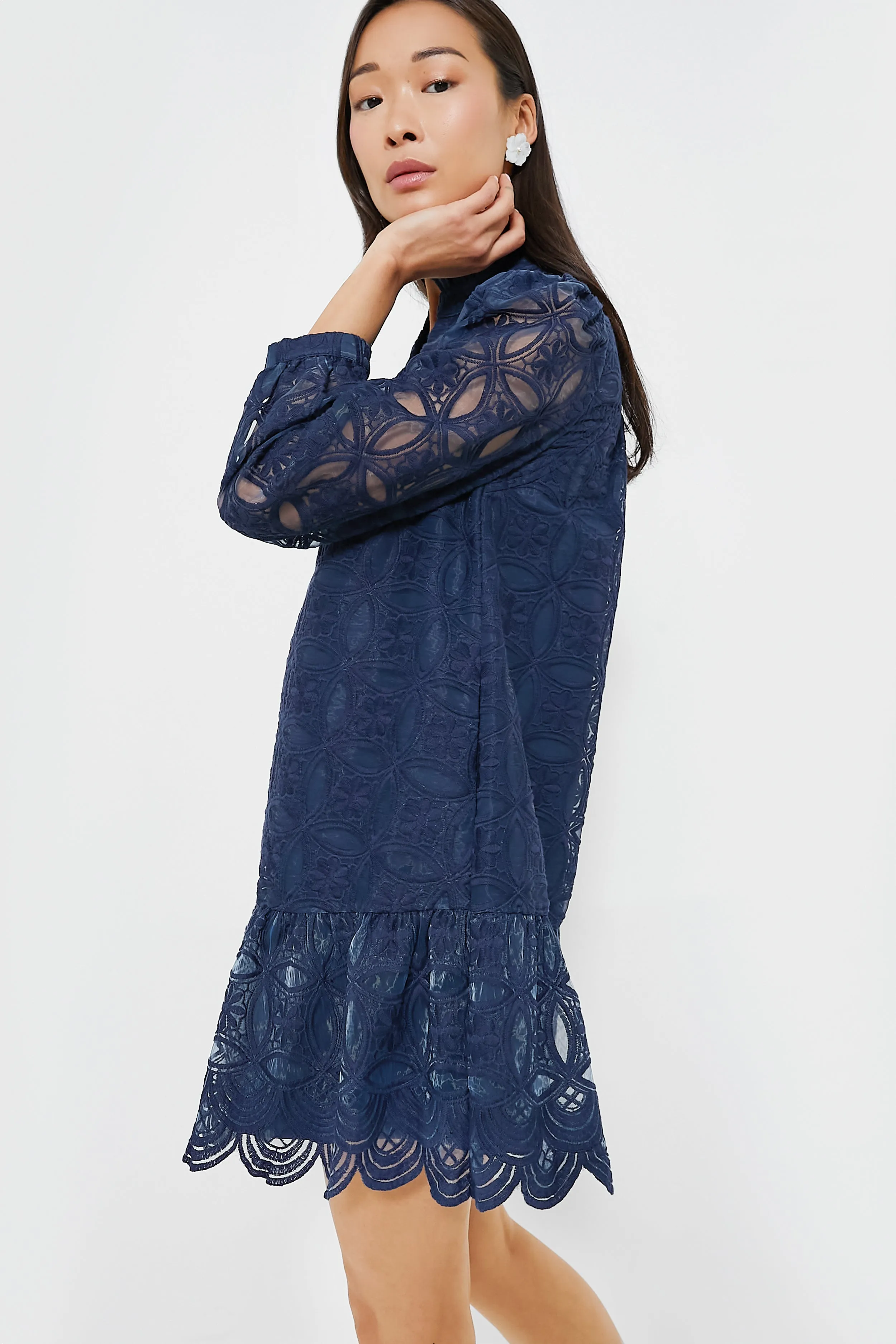 Navy Organza Palmerston Dress | Parallel Navy Organza Palmerston Dress | Parallel