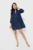 Navy Organza Palmerston Dress sold by Tuckernuck