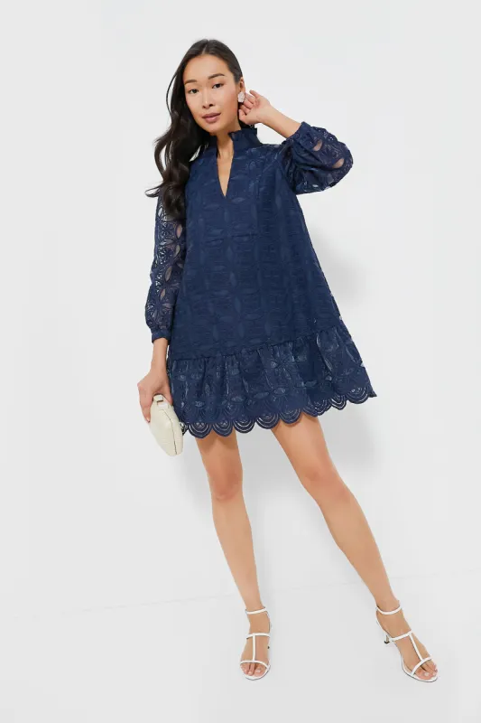 Navy Organza Palmerston Dress sold by Tuckernuck