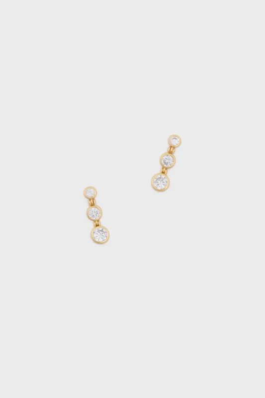 Gold Bezel Mini Drop Earrings sold by Tuckernuck
