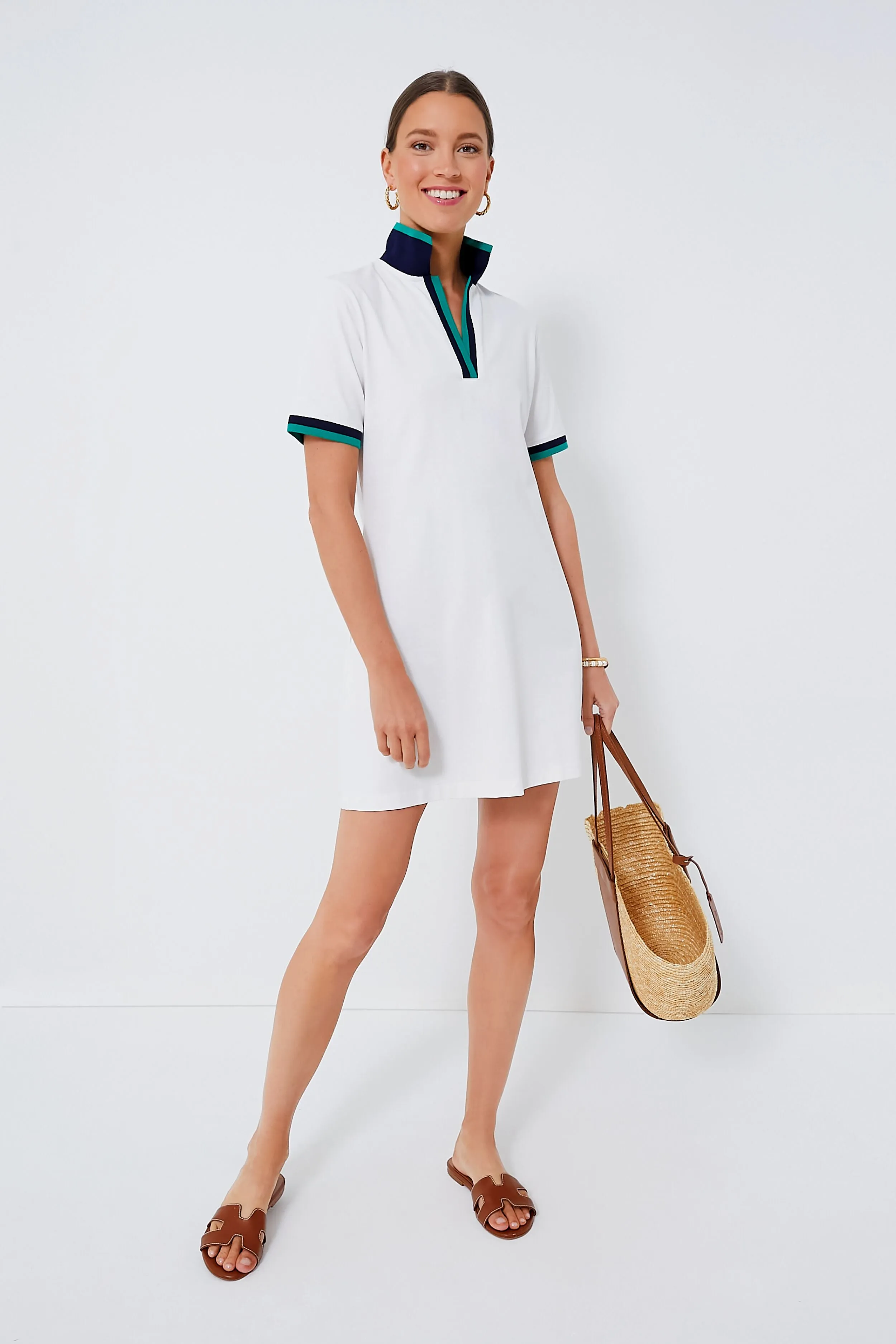 White Hutton Polo Dress sold by Tuckernuck