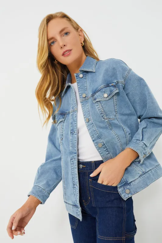 Mid Wash Stretch Terry Trucker Jacket sold by Tuckernuck