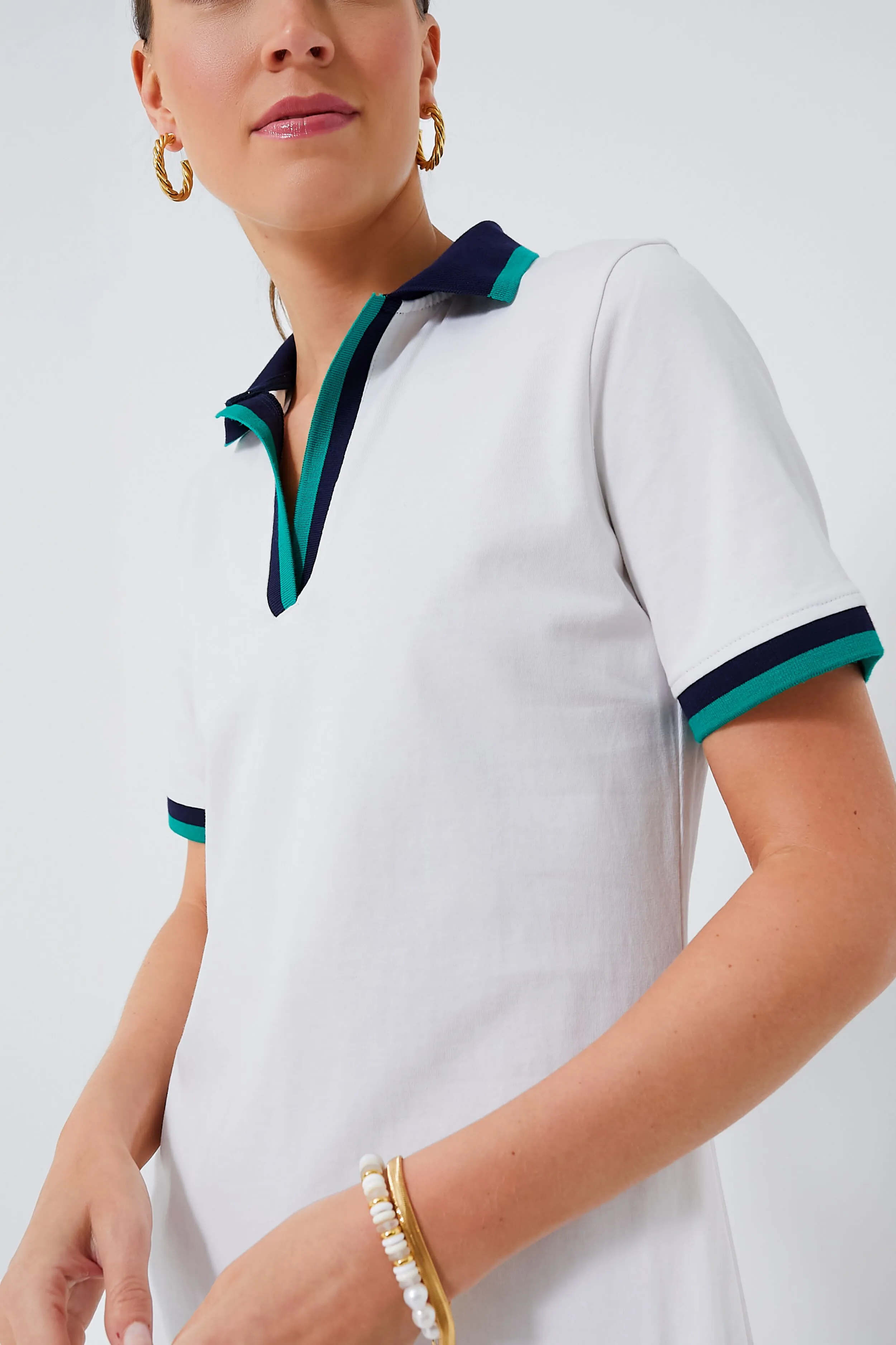 White Hutton Polo Dress sold by Tuckernuck product image thumbnail 5