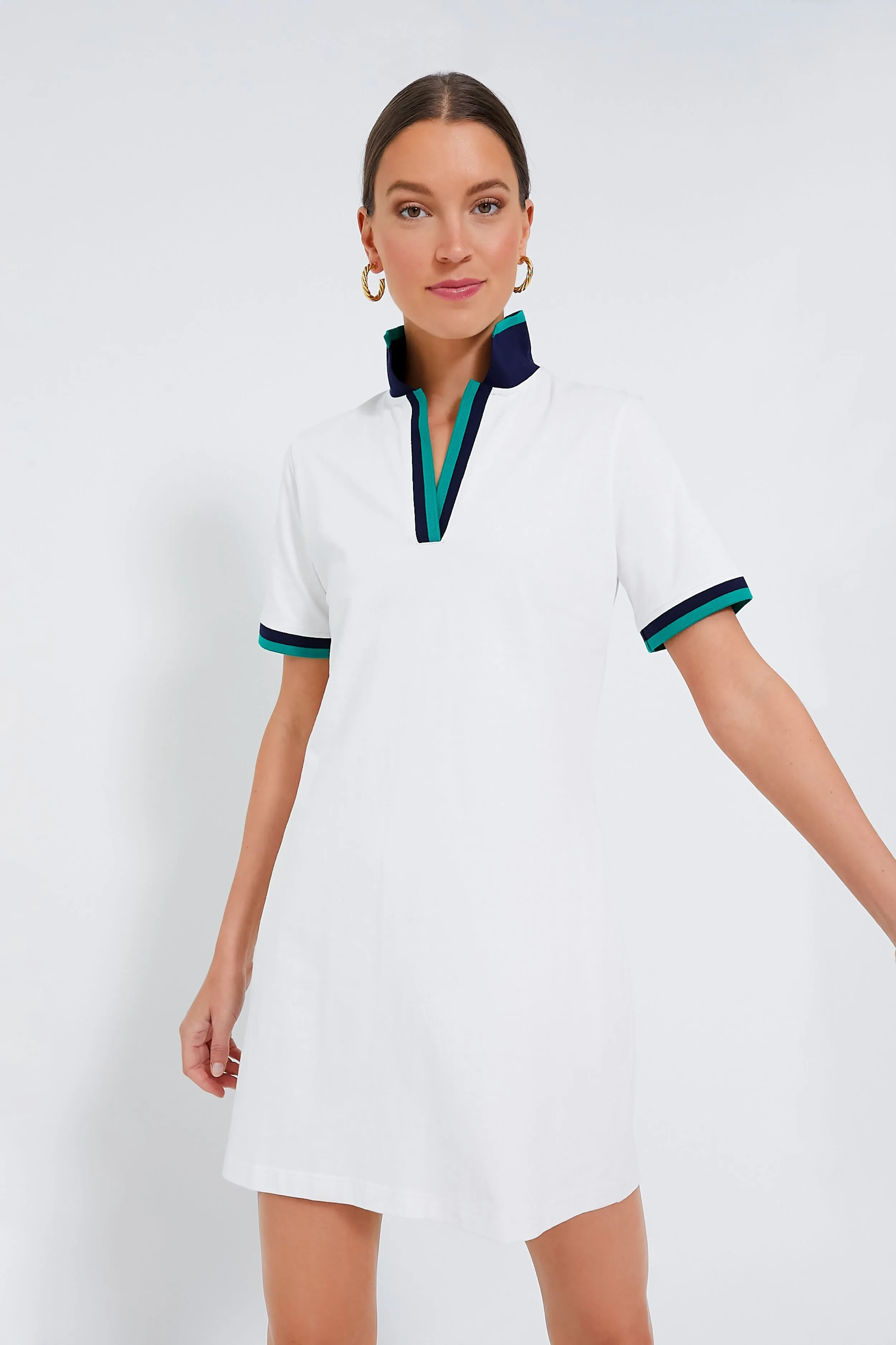 White Hutton Polo Dress sold by Tuckernuck product image thumbnail 2