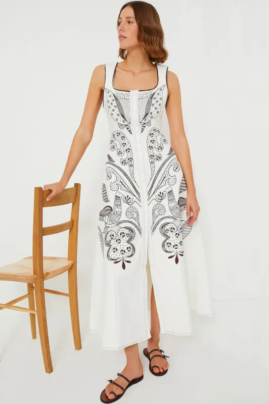 Off White Brown Denim Mila Dress sold by Tuckernuck