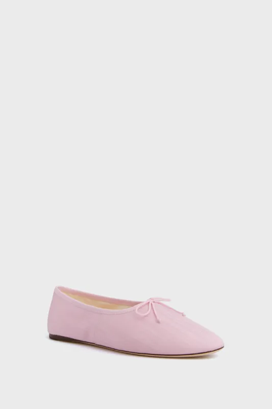 Powder Pink Moire Landon Flats sold by Tuckernuck
