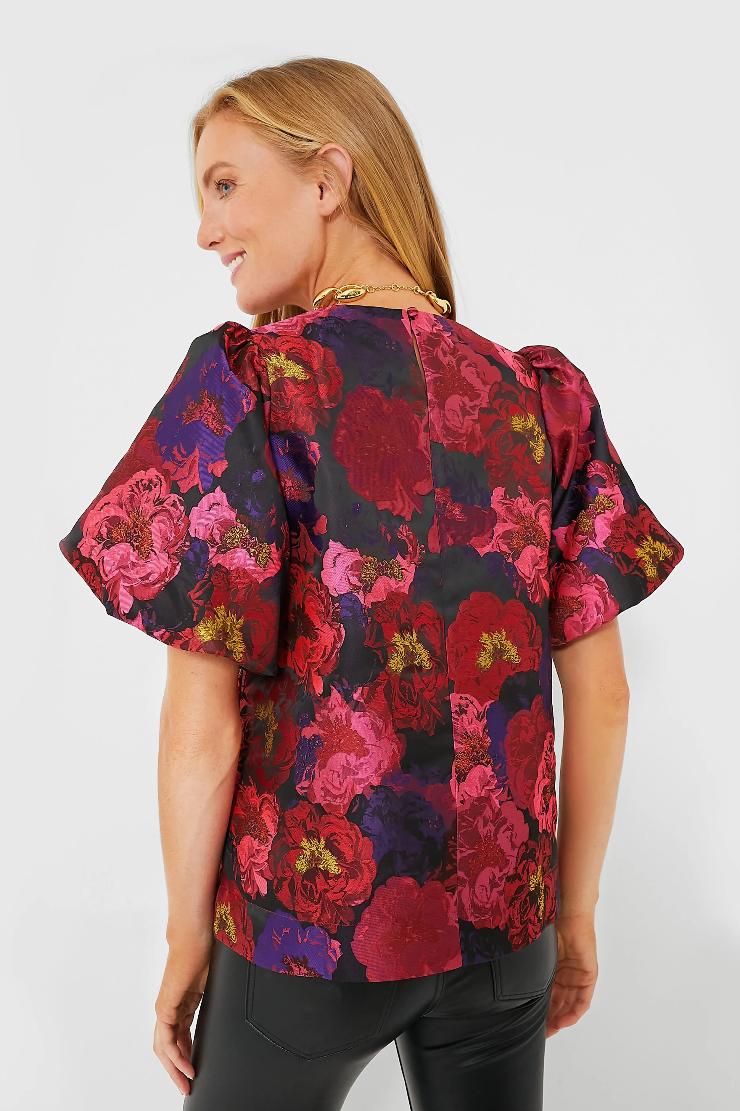 Camellia Jacquard Lyla Blouse sold by Tuckernuck product image thumbnail 4