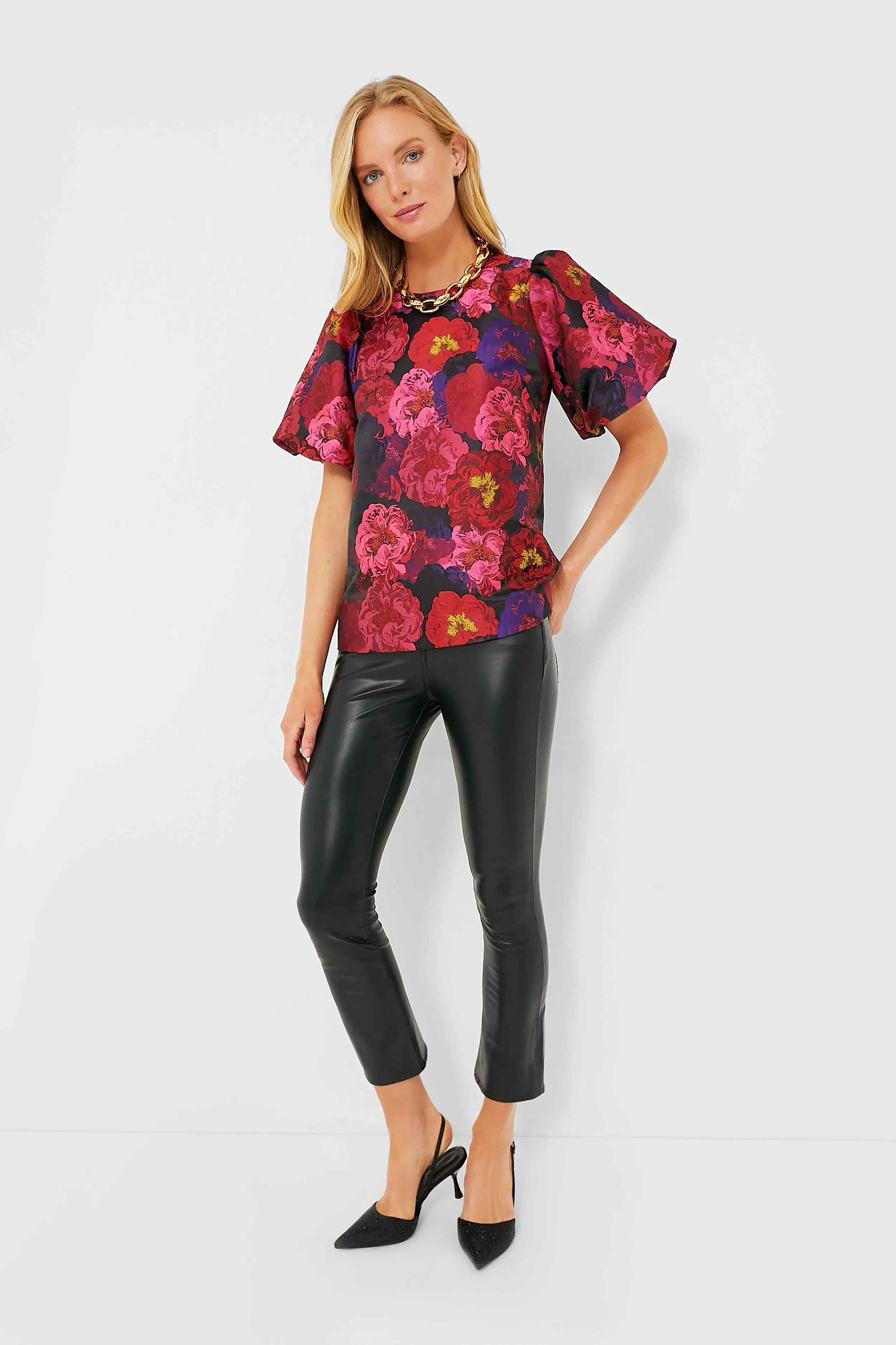 Camellia Jacquard Lyla Blouse sold by Tuckernuck product image thumbnail 2