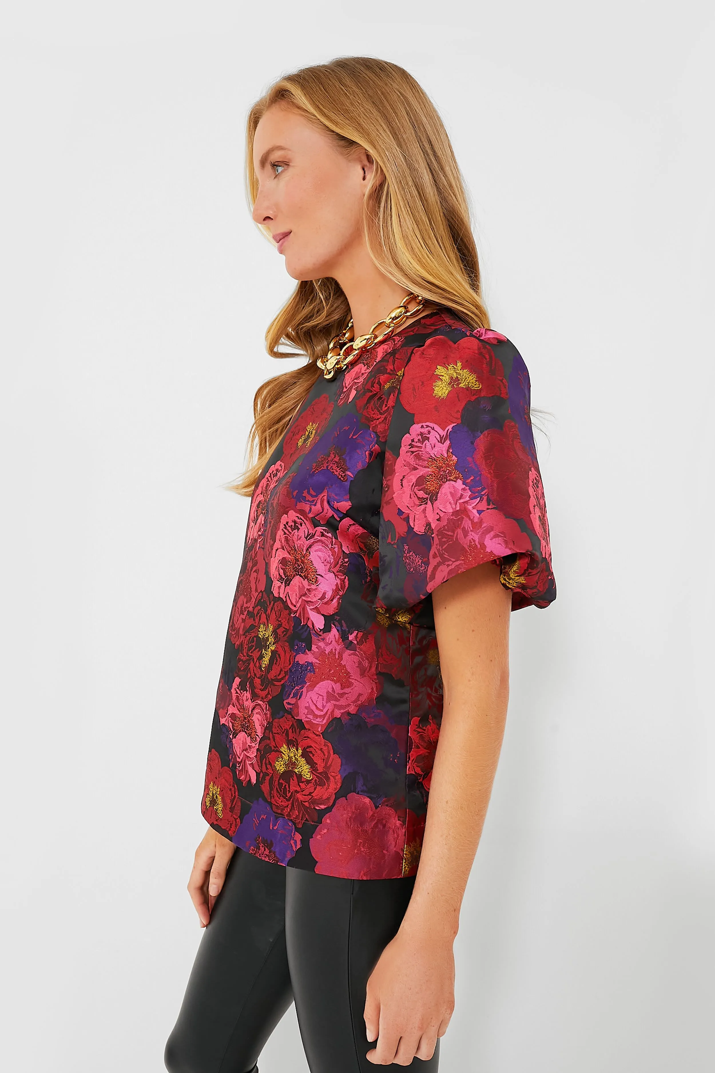 Camellia Jacquard Lyla Blouse sold by Tuckernuck product image thumbnail 3