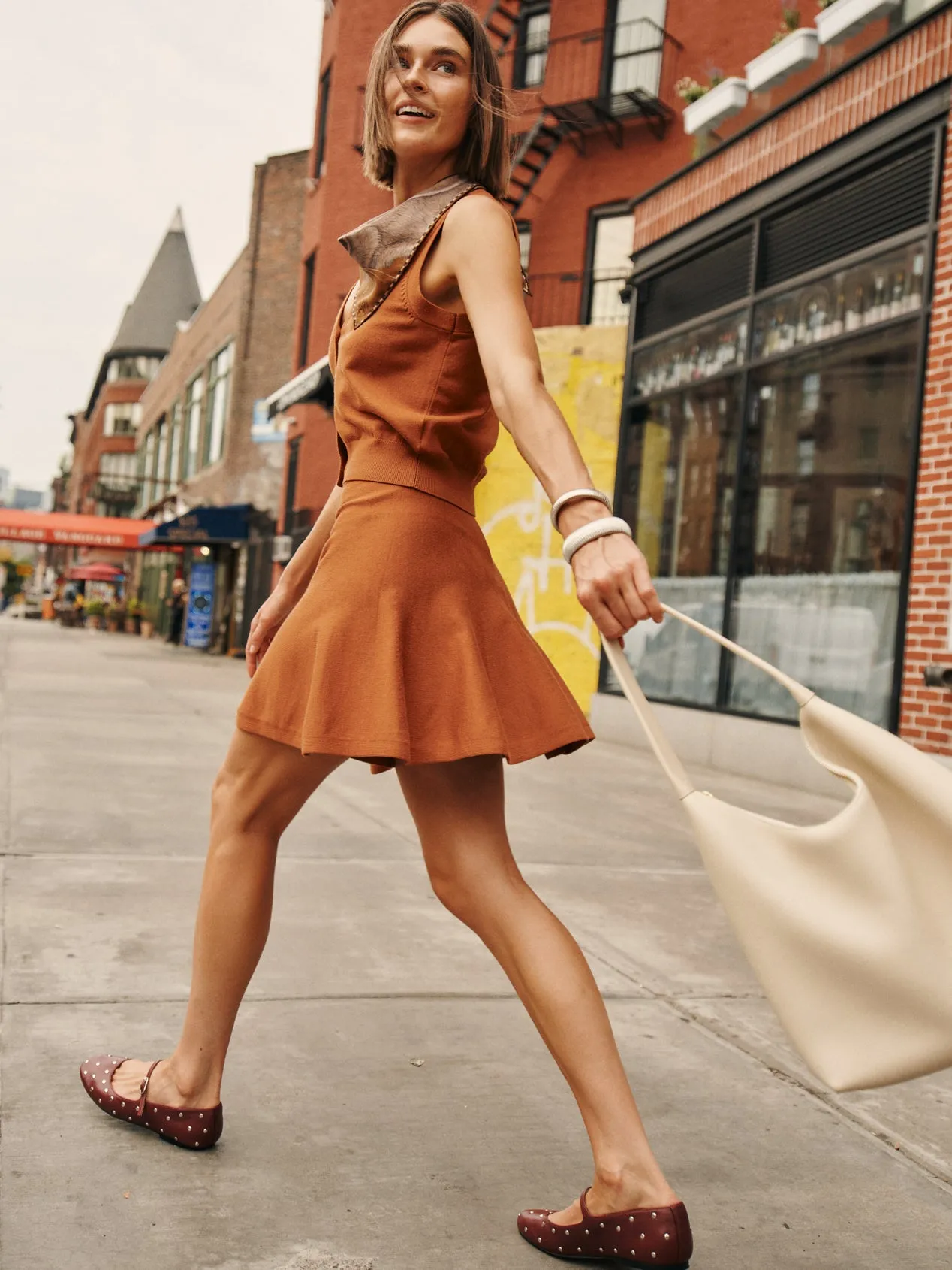 Chestnut Connie Knit Mini Skirt sold by Tuckernuck product image thumbnail 2