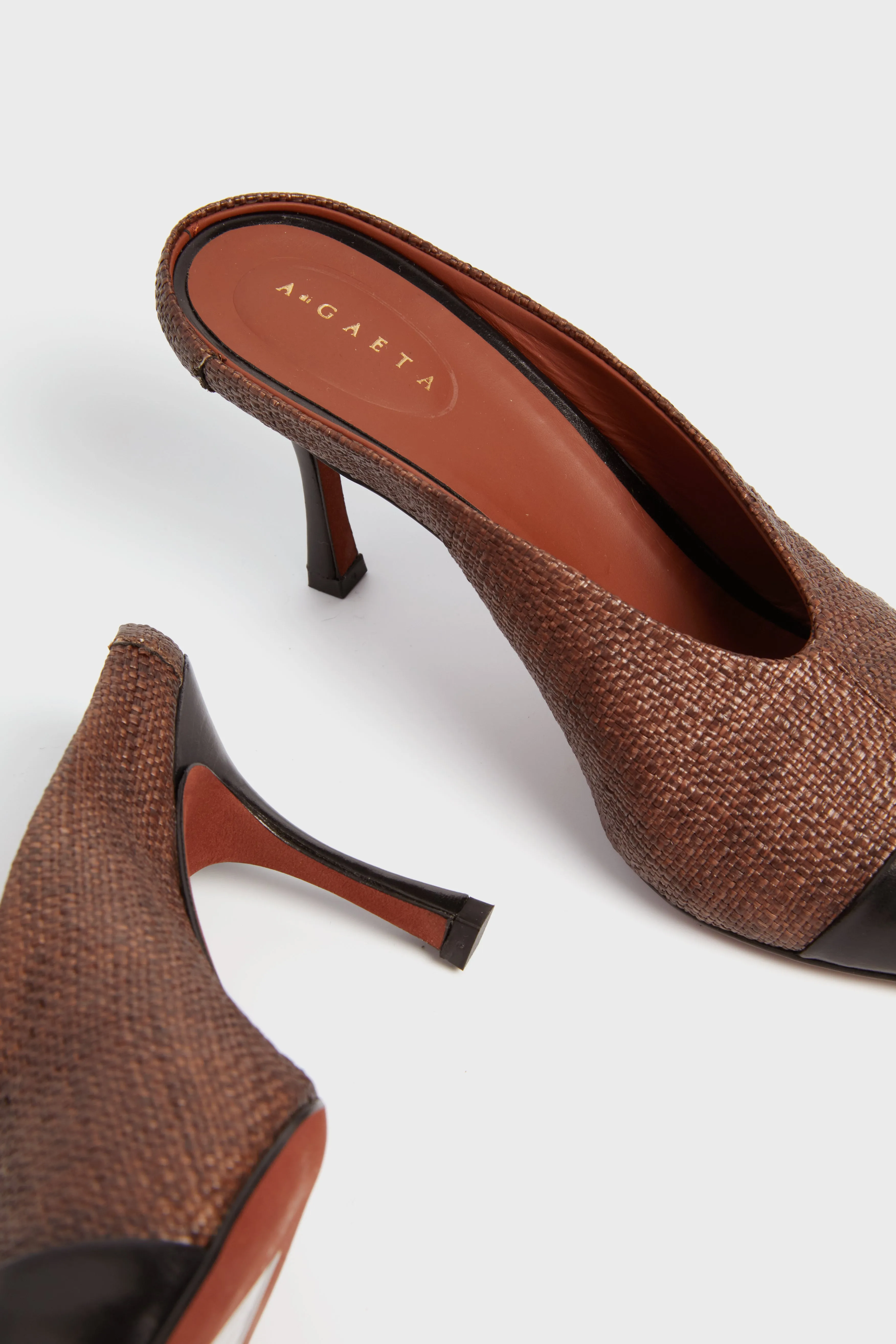 Ombra Raffia & Black Calf Leather La Spensierata Heels sold by Tuckernuck product image thumbnail 5