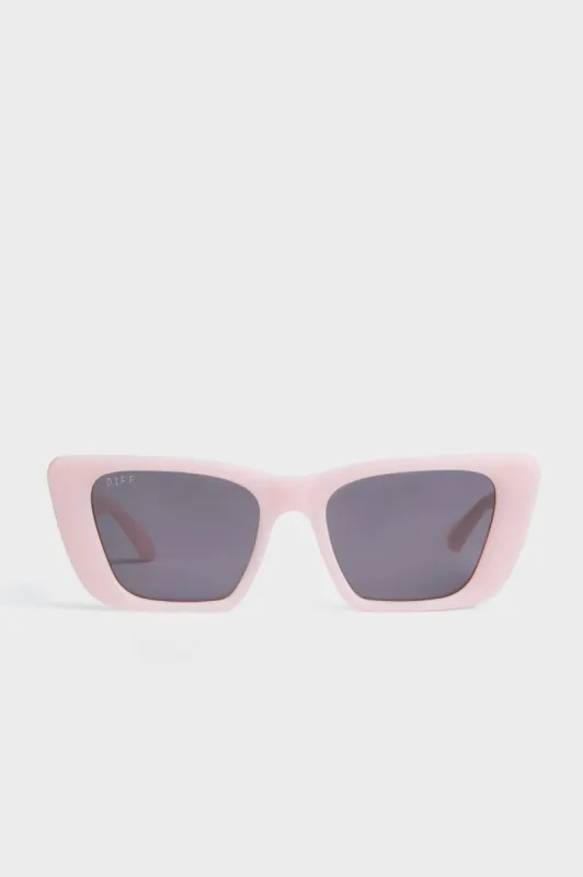 Pink Velvet and Grey Aura Sunglasses sold by Tuckernuck