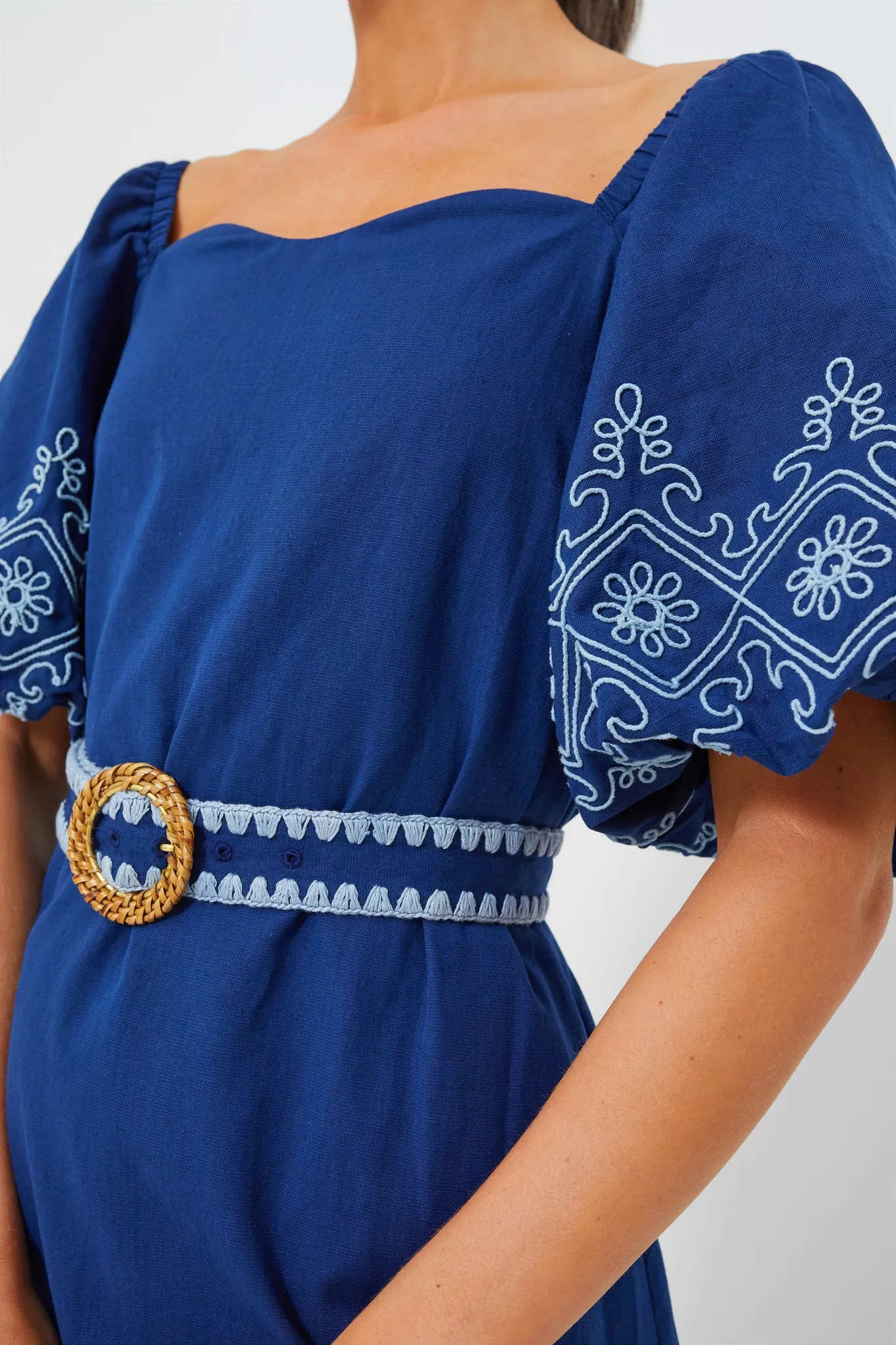 Royal with White Embroidery Maggie Maxi Dress sold by Tuckernuck product image thumbnail 5