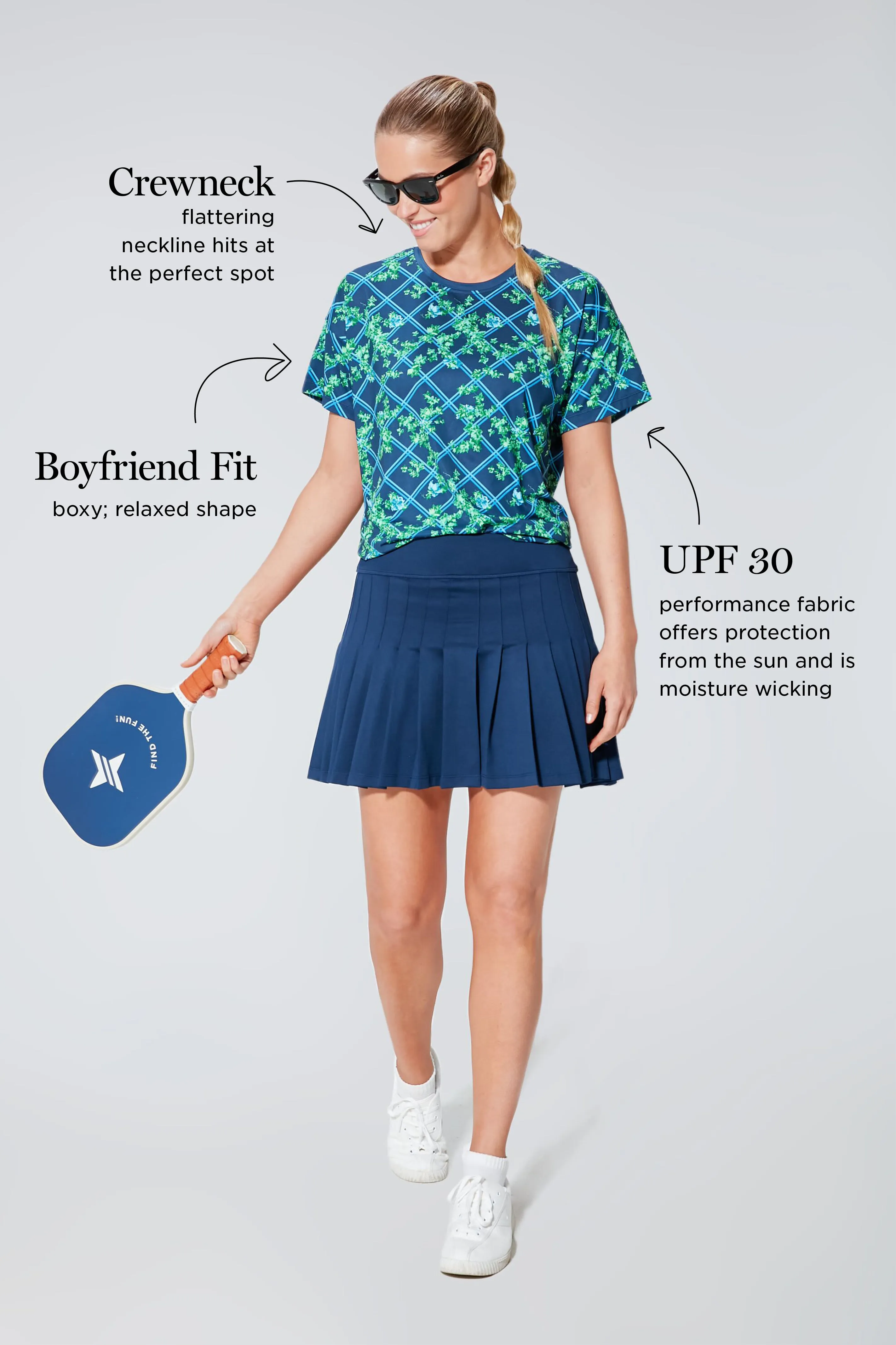 Navy English Ivy Short Sleeve Ryan Boyfriend Tee sold by Tuckernuck product image thumbnail 3