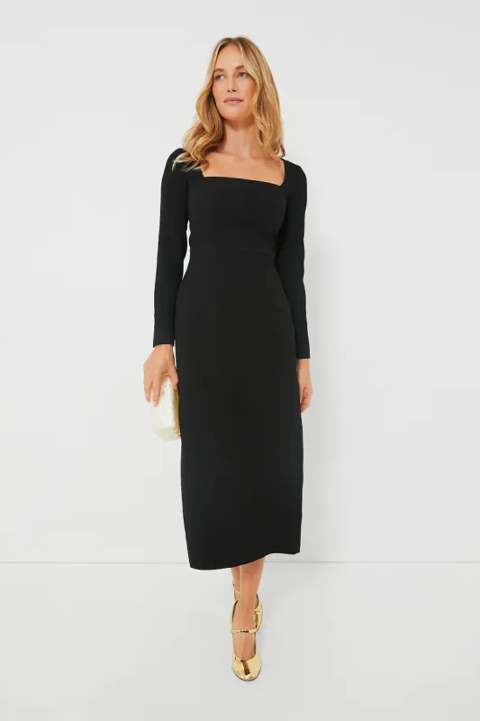 Black Erletta Double Crepe Dress sold by Tuckernuck