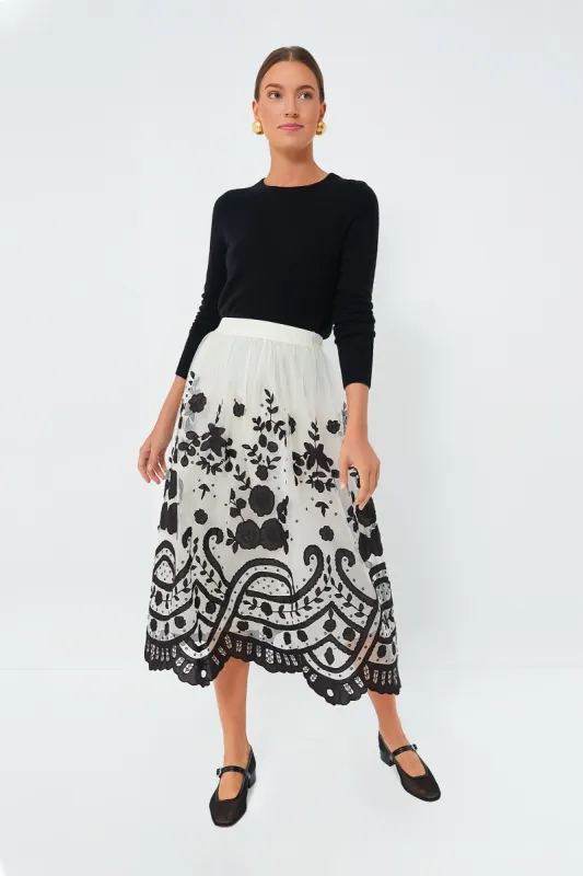 Multi Joelle Applique A-Line Skirt sold by Tuckernuck