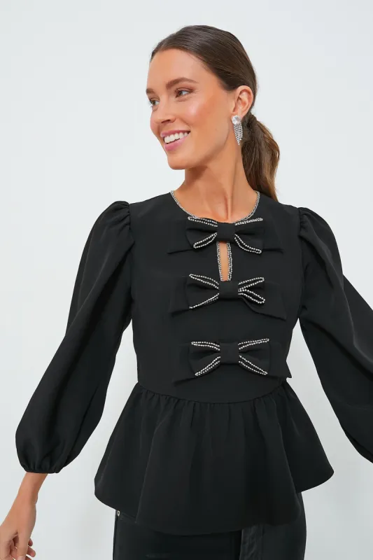 Embellished Bow Blair Blouse sold by Tuckernuck