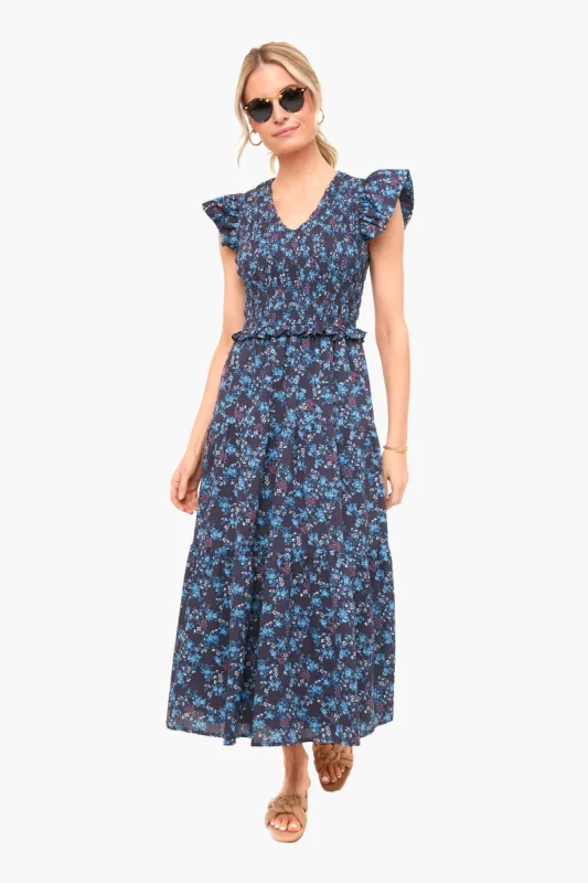 Multi Tilly Smocked Tiered Midi Dress sold by Tuckernuck