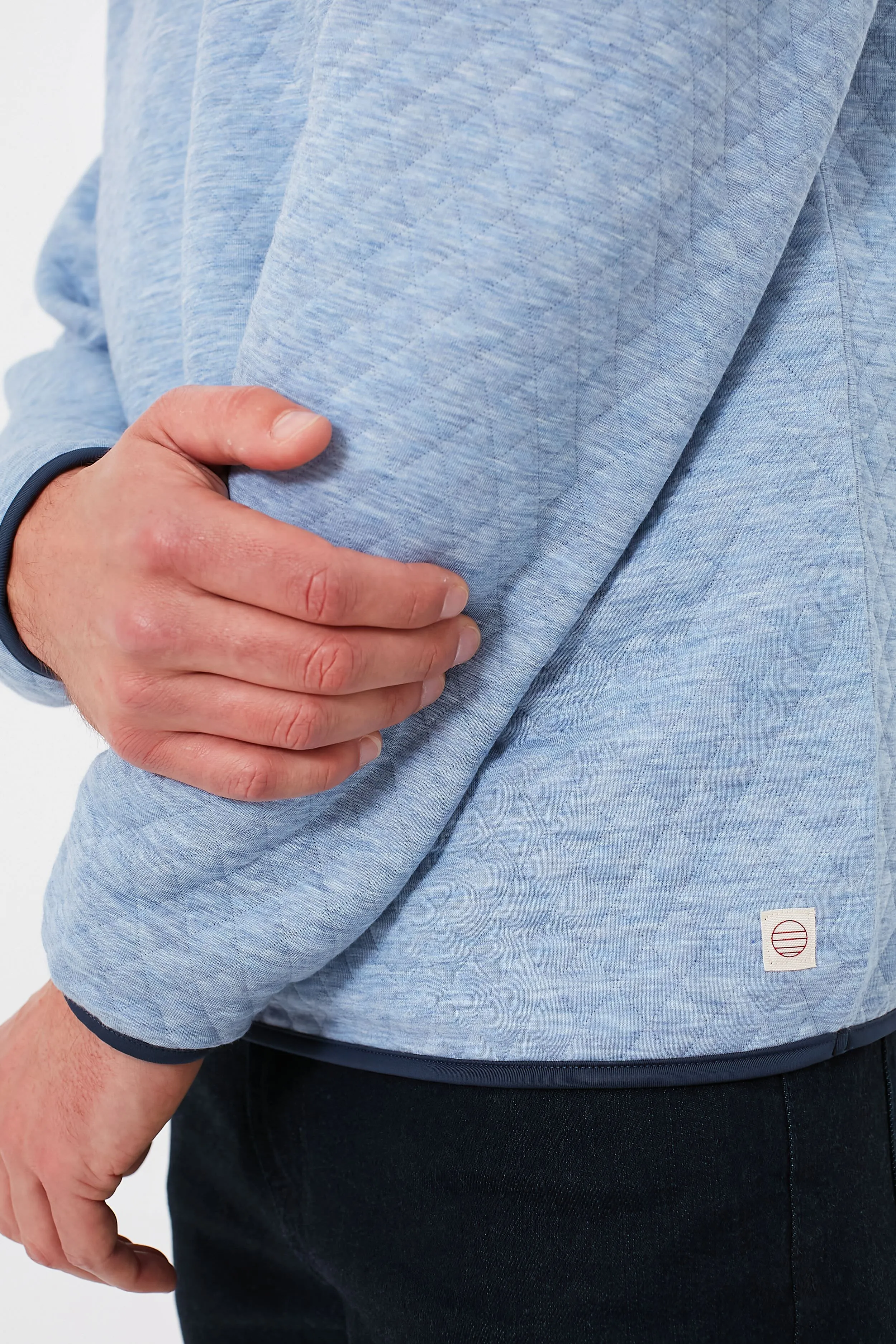 Light Blue Charcoal Heather Corbet Reversible Pullover sold by Tuckernuck product image thumbnail 5