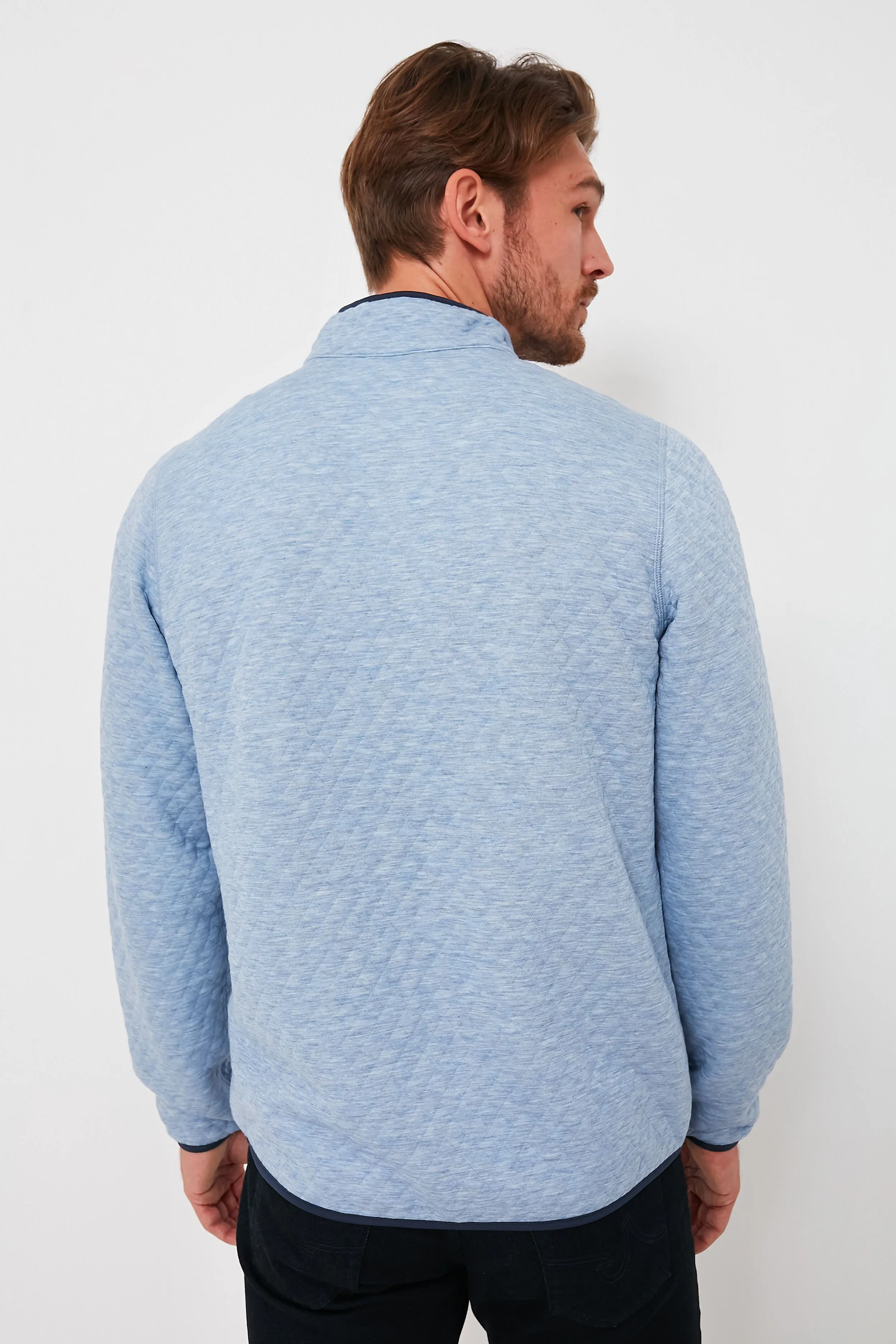 Light Blue Charcoal Heather Corbet Reversible Pullover sold by Tuckernuck product image thumbnail 4