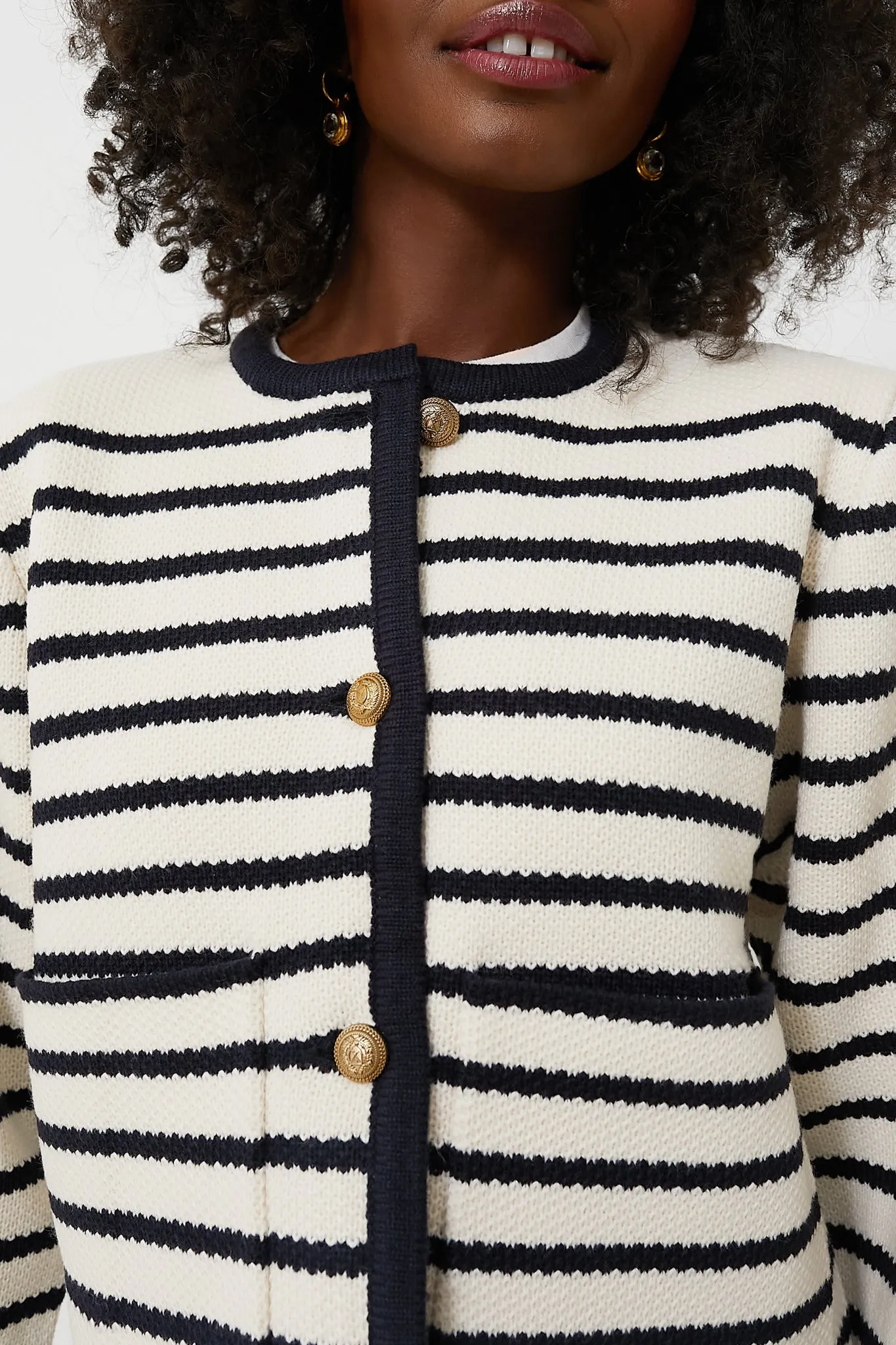 Navy Striped Cardigan sold by Tuckernuck product image thumbnail 5