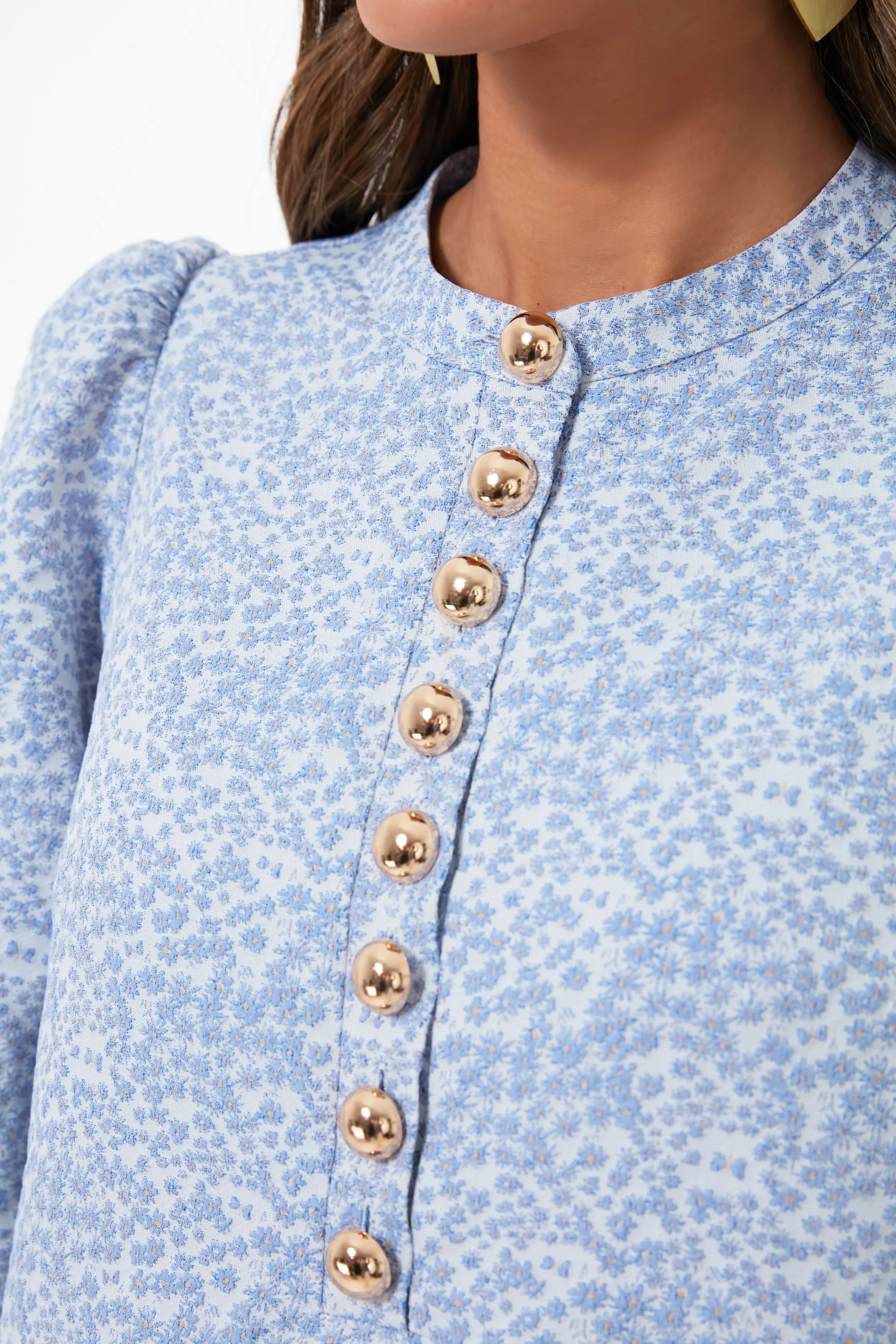 Blue Jacquard Samantha Mini Dress sold by Tuckernuck product image thumbnail 5