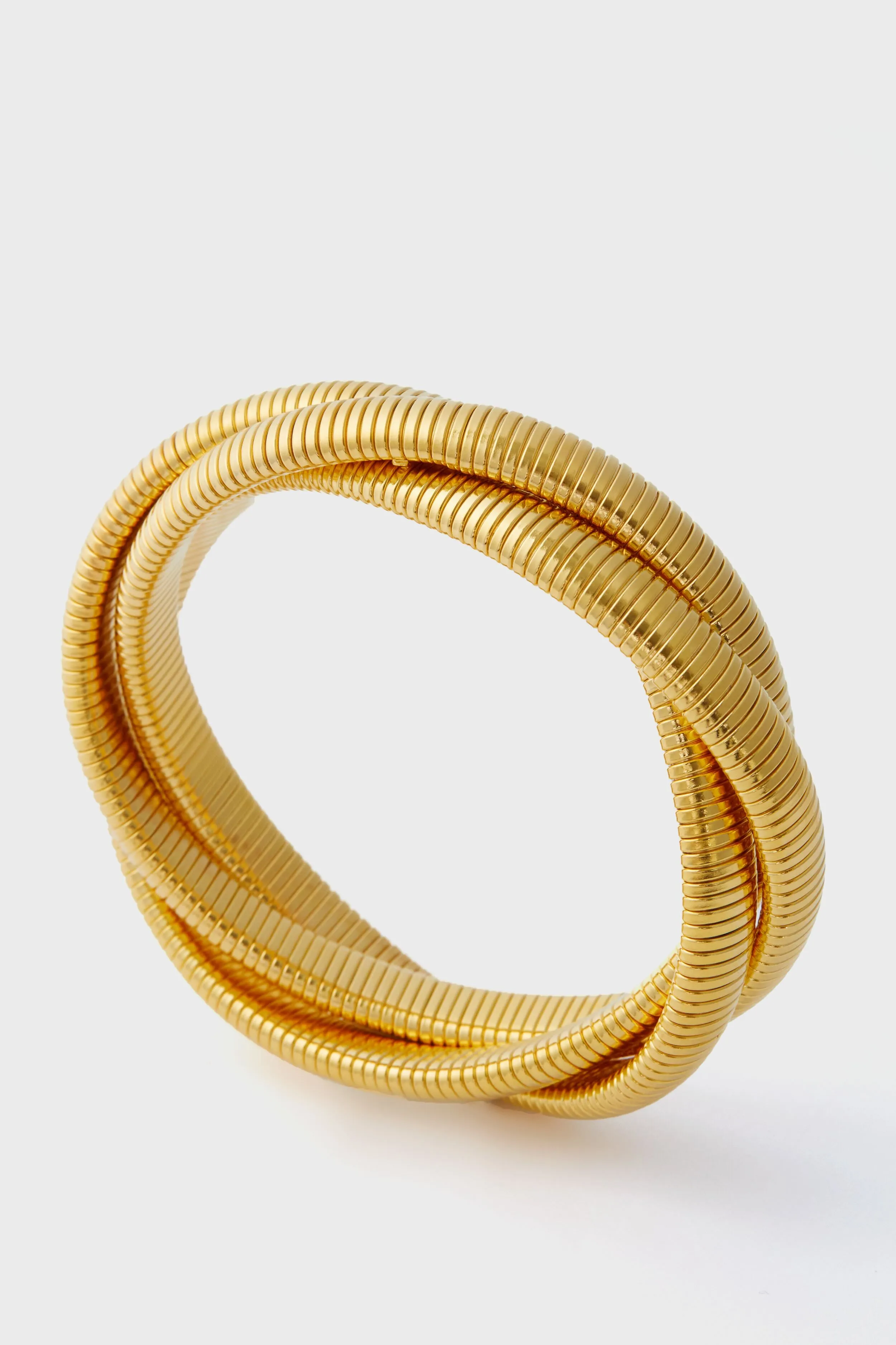 Gold Large Triple Twisted Cobra Bracelet sold by Tuckernuck