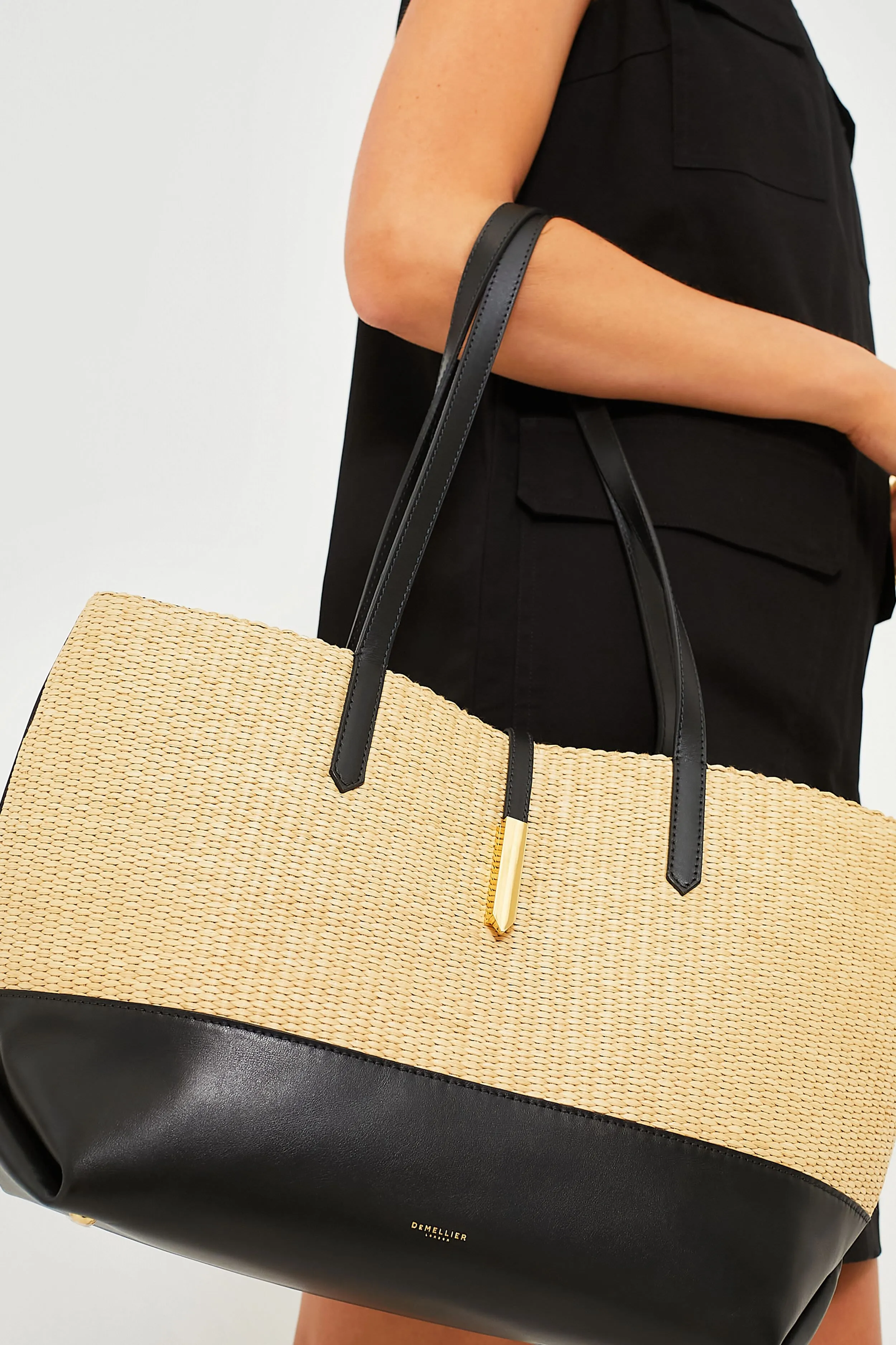 Warm Raffia and Black Tokyo Tote sold by Tuckernuck product image thumbnail 4