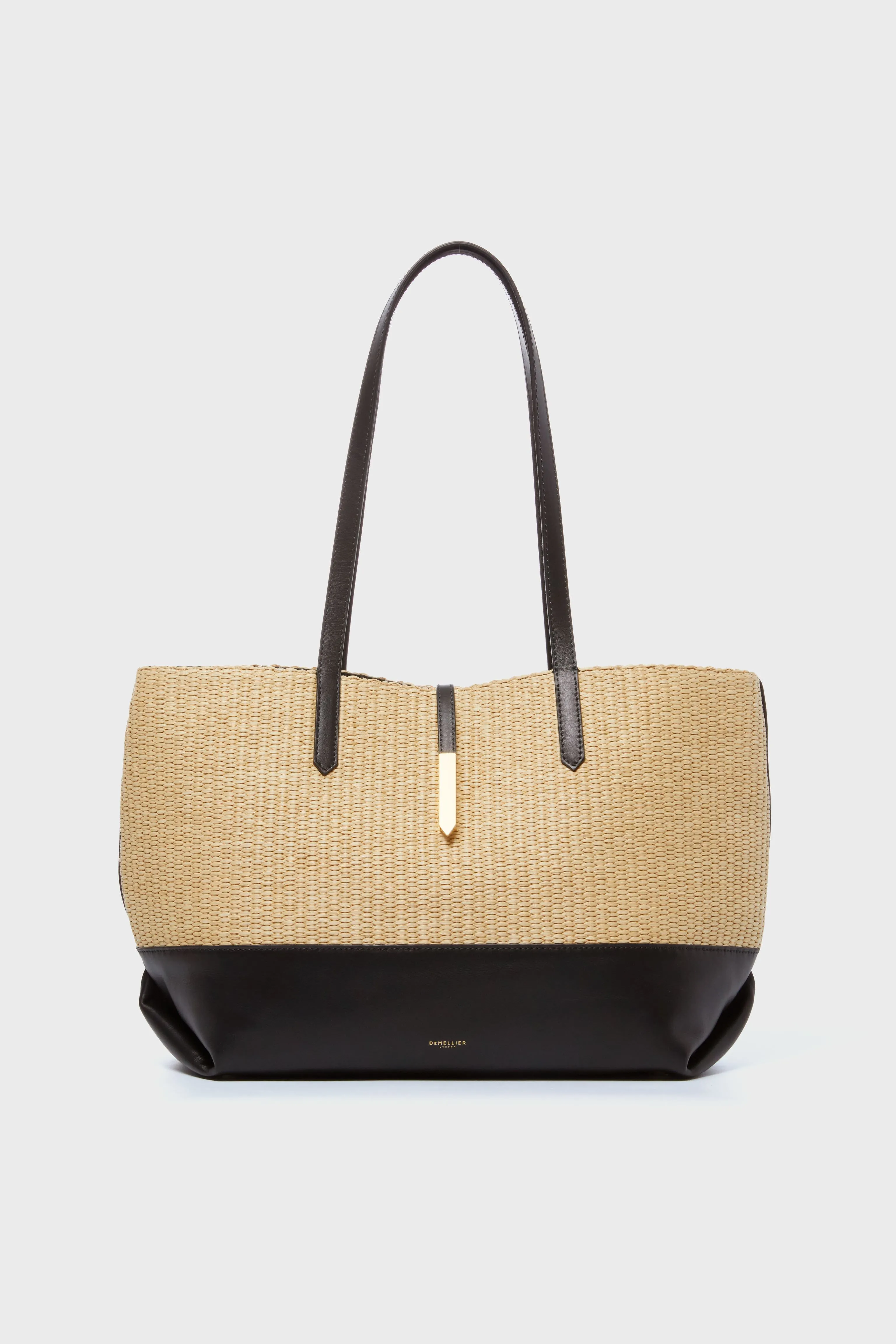 Warm Raffia and Black Tokyo Tote sold by Tuckernuck