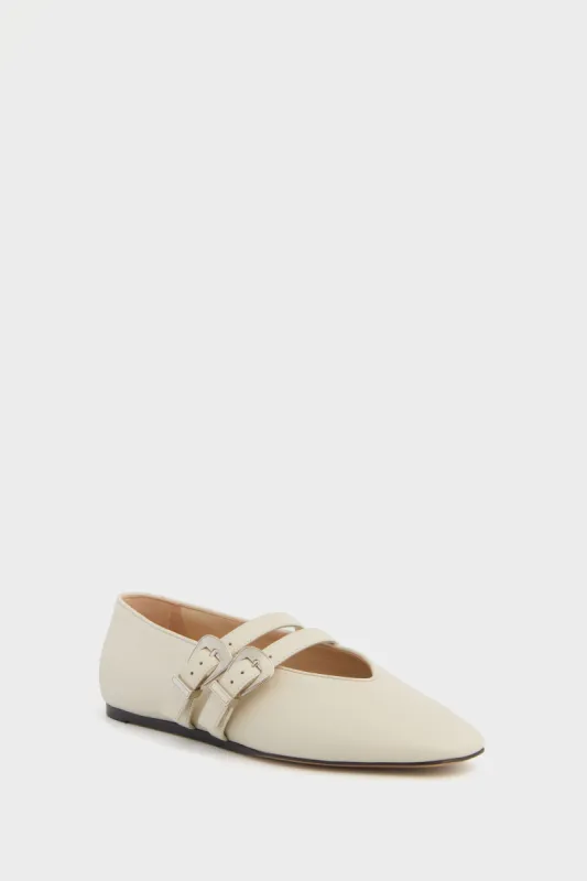 Ecru Claudia Leather Slippers sold by Tuckernuck