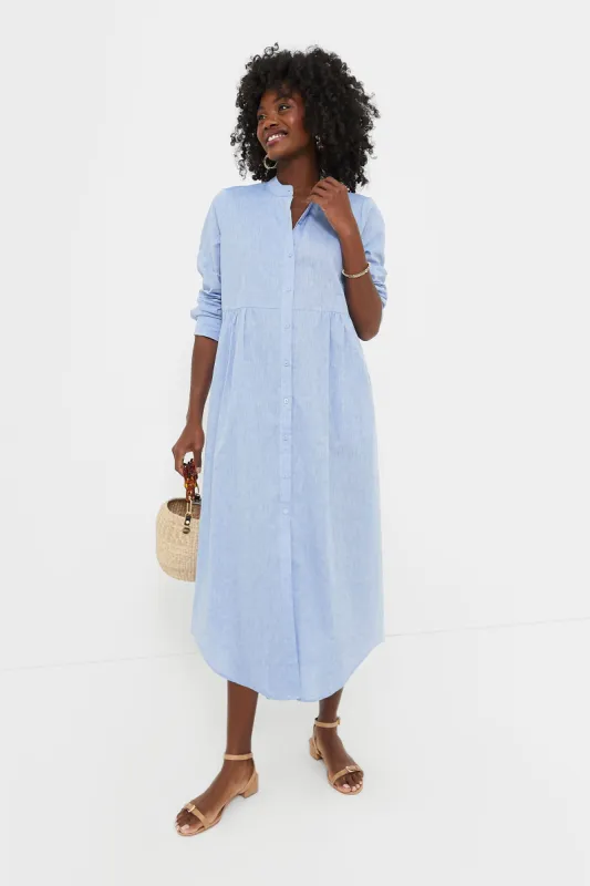 Chambray Linen Lydell Maxi Dress made by Tuckernuck