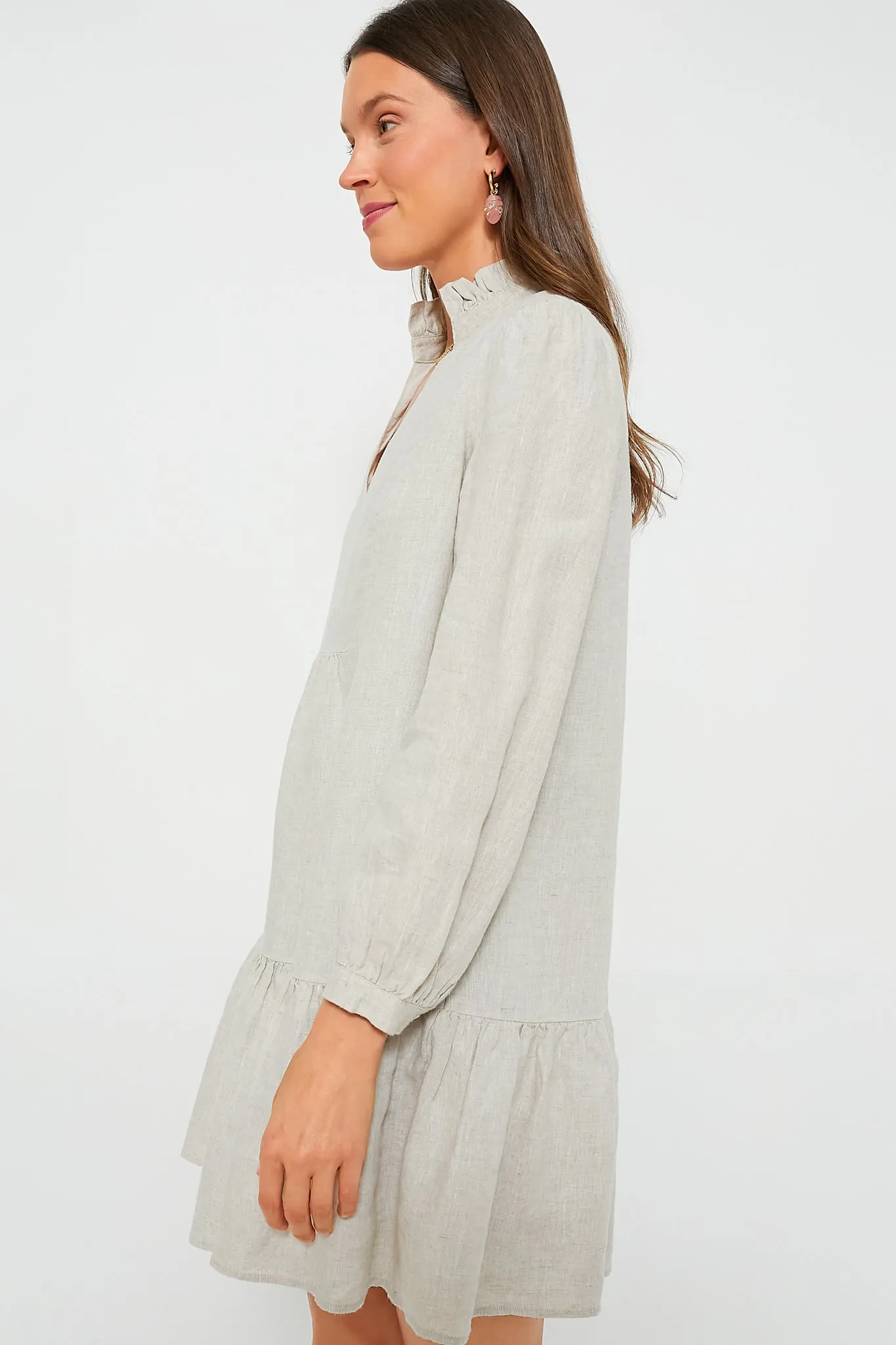 Stone Linen Palmerston Dress | Parallel