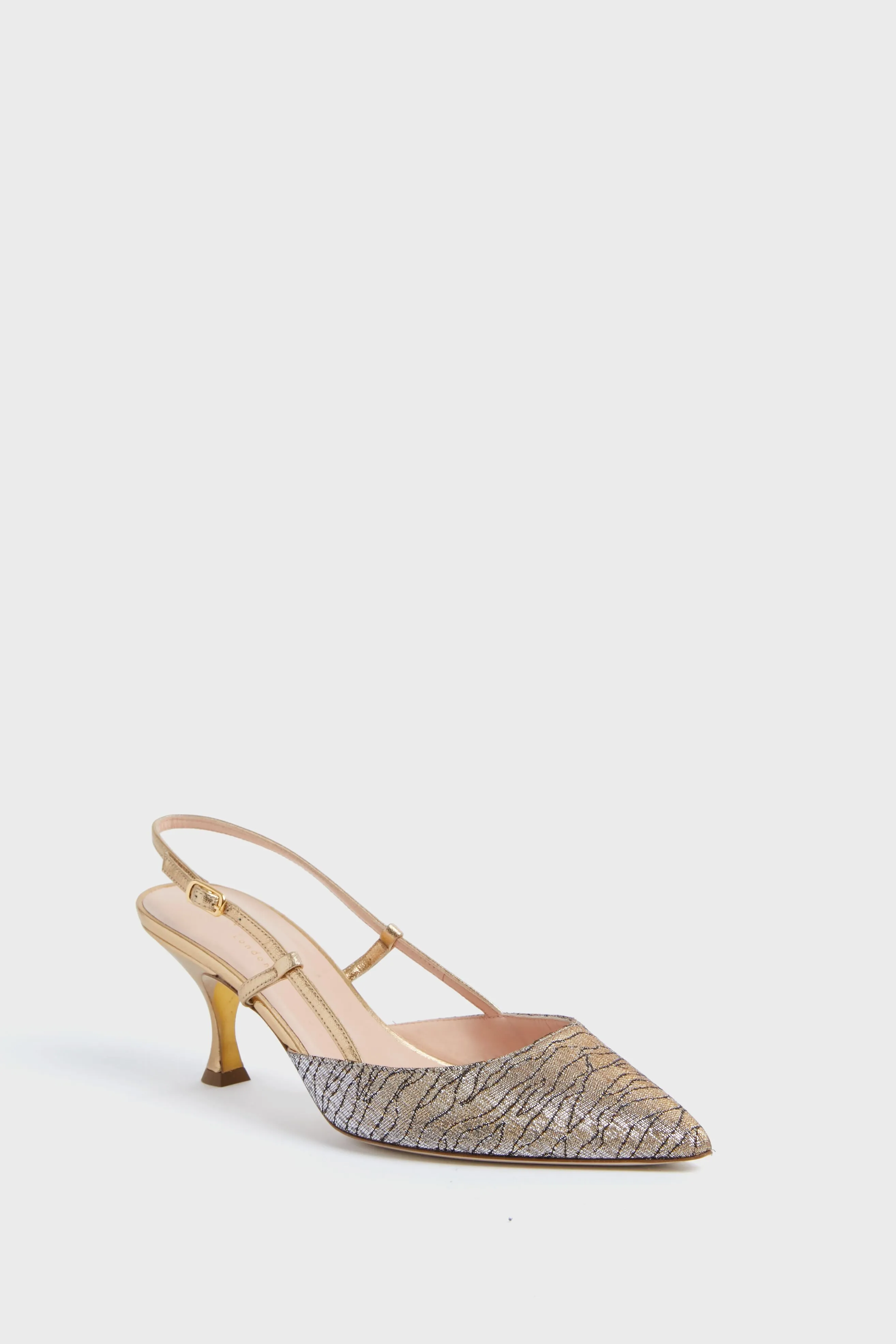 Multi Gold Ocean Lurex Jocelyn Heels sold by Tuckernuck