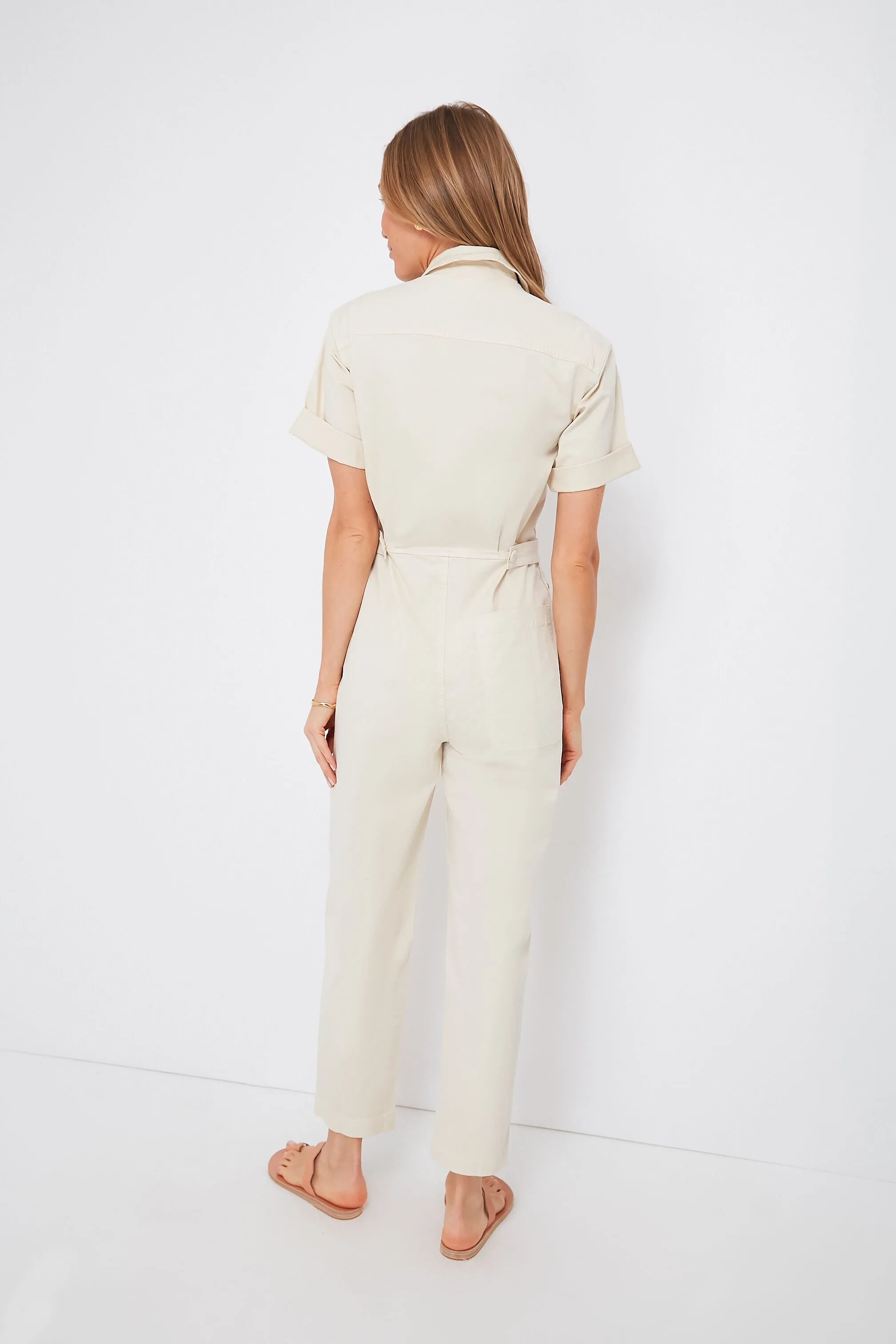 Oatmilk Standard Short Sleeve Jumpsuit sold by Tuckernuck product image thumbnail 4