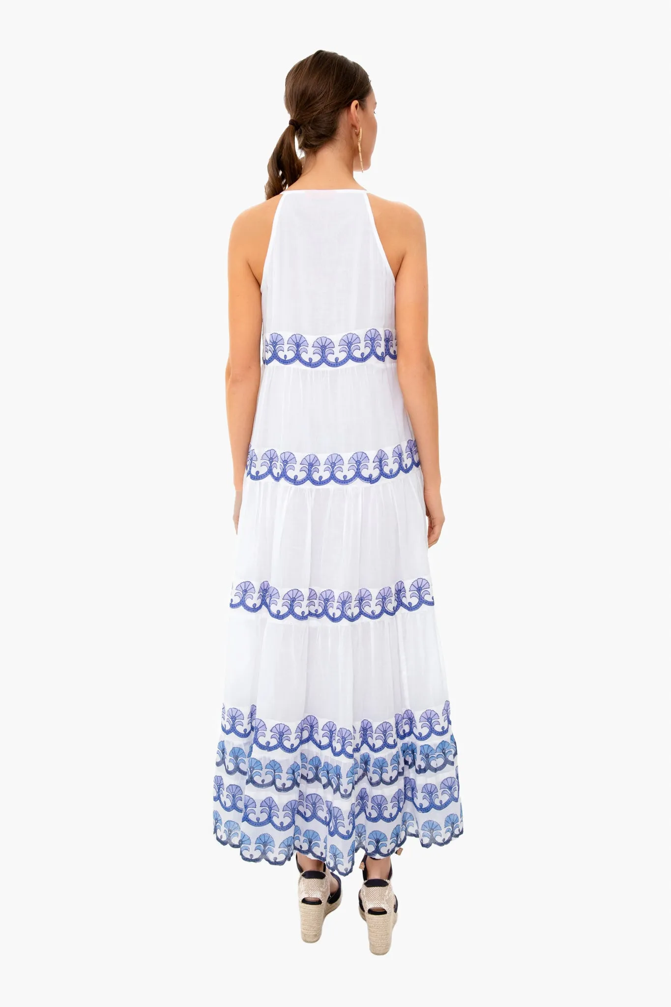 Holland Blue Long Tiered Tassel Dress sold by Tuckernuck product image thumbnail 5