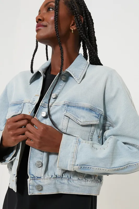 Tint Blue Denim Bomber Jacket sold by Tuckernuck