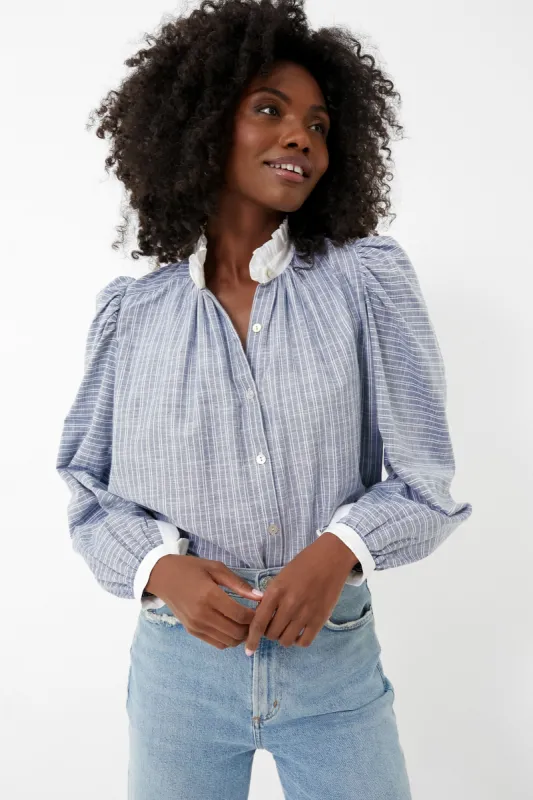 Blue Chambray Striped Annabel Shirt sold by Tuckernuck
