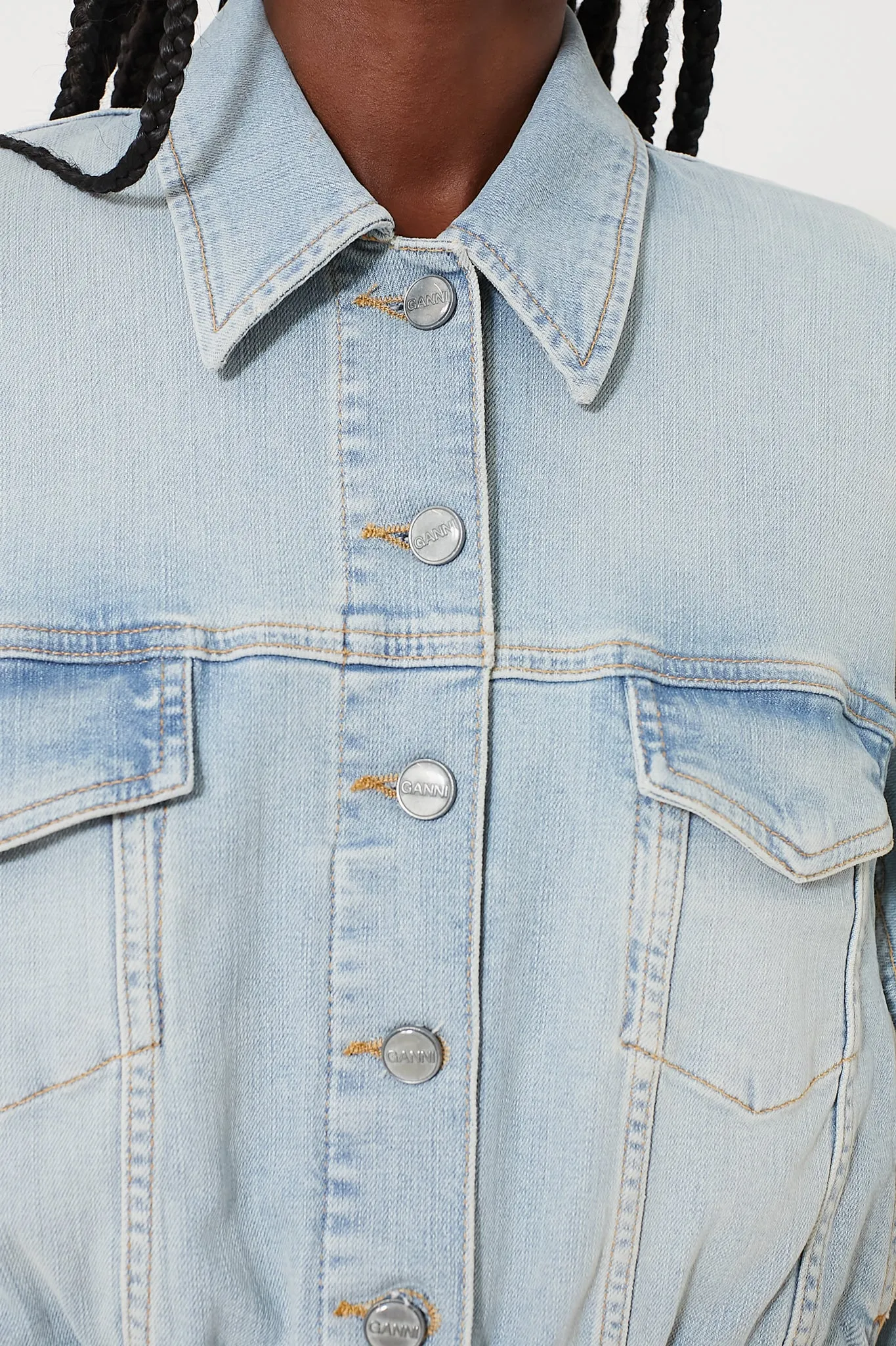 Tint Blue Denim Bomber Jacket sold by Tuckernuck product image thumbnail 5