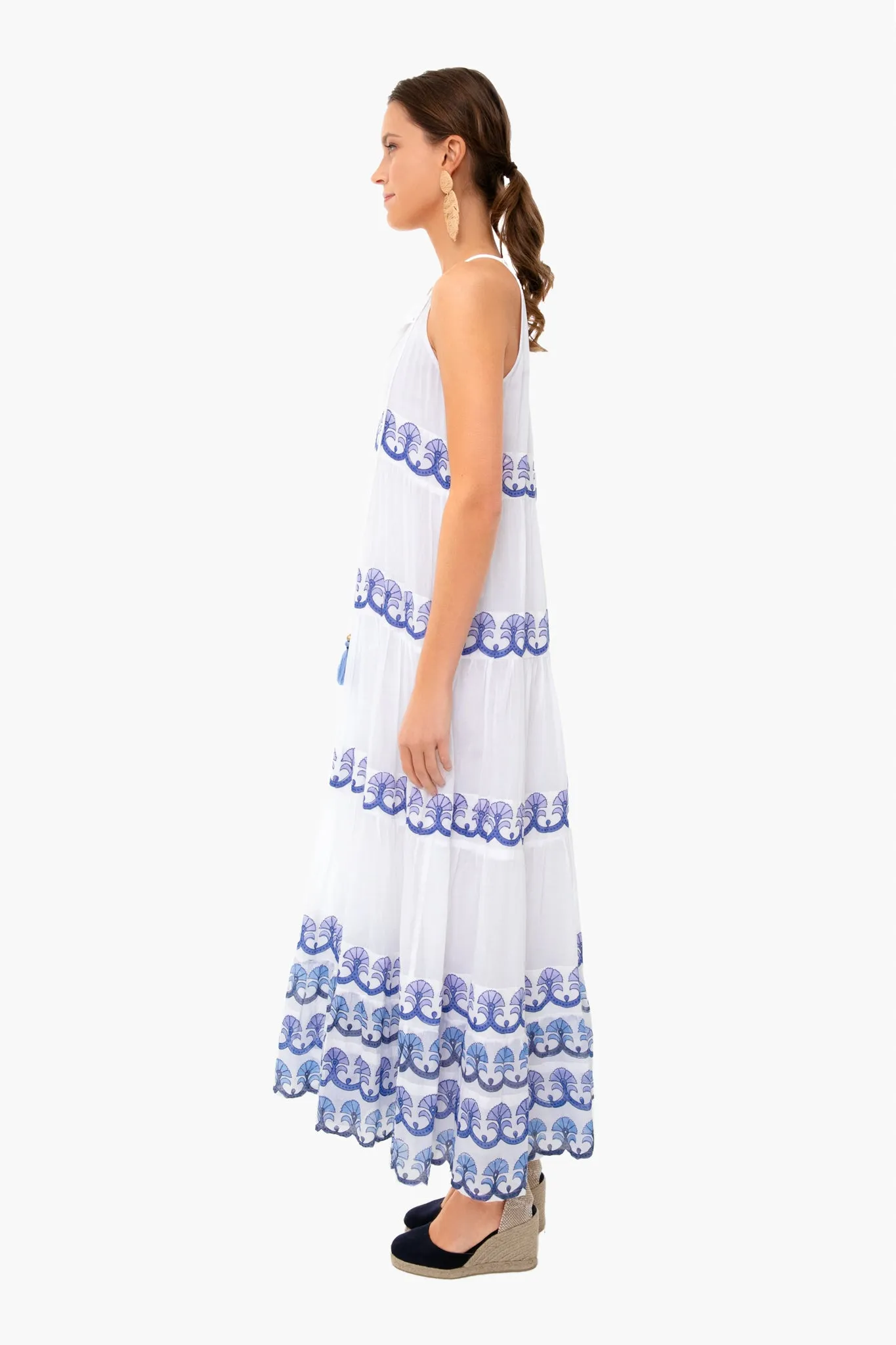 Holland Blue Long Tiered Tassel Dress sold by Tuckernuck product image thumbnail 4