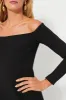 Black Off the Shoulder Alva Dress sold by Tuckernuck